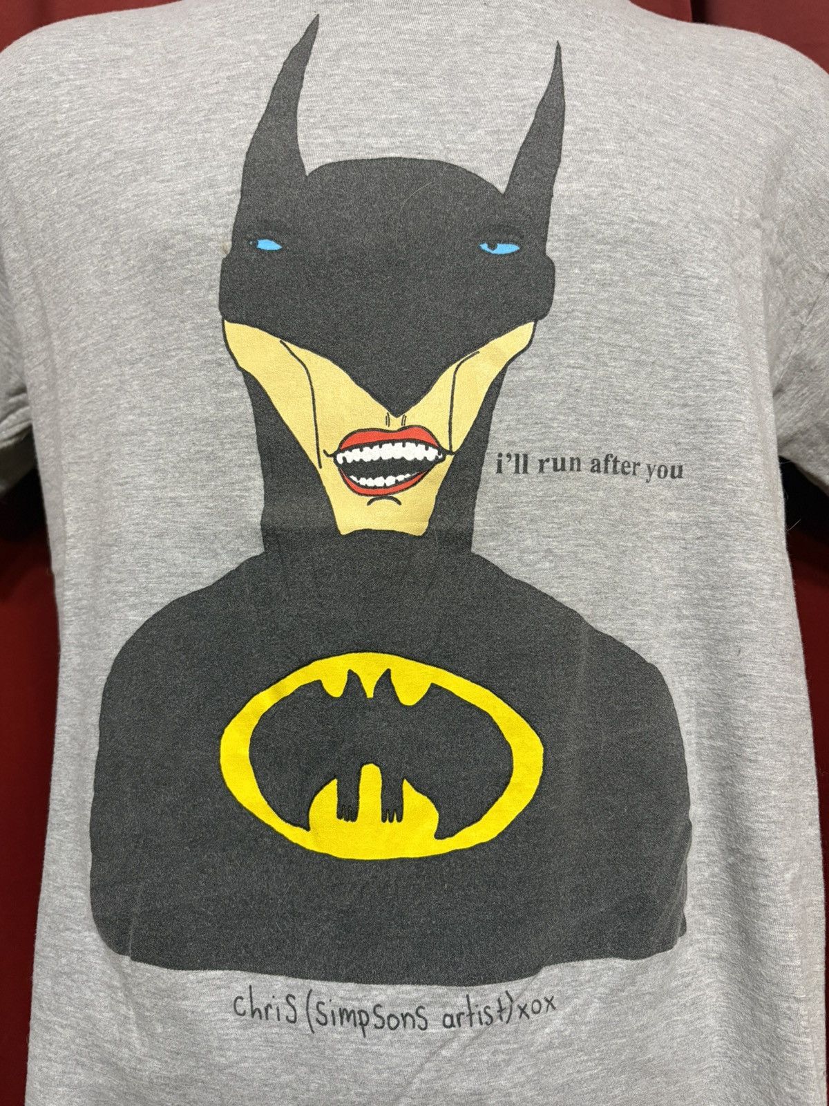 Vintage Batman Tshirt Chris Simpsons Artist Viral Cartoonist Grail Size US L / EU 52-54 / 3 - 4 Thumbnail