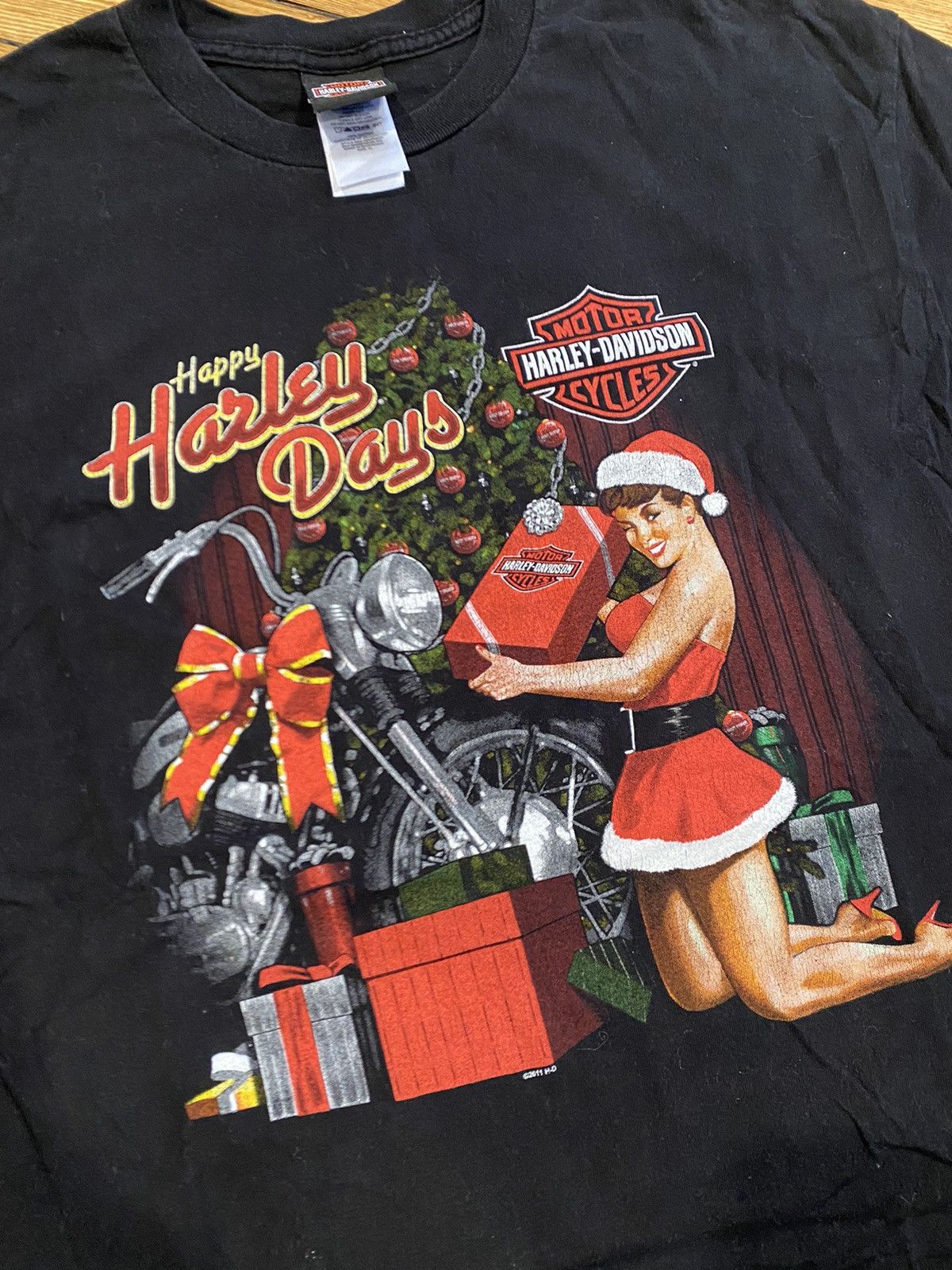 Harley Davidson × Vintage HD Christmas t shirt Atlanta GA XL Size US XL / EU 56 / 4 - 2 Thumbnail