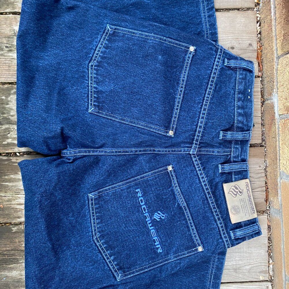 Rocawear Vintage 90s Y2K Rocawear Embroidered Jeans Size 30 Blue Size US 30 / EU 46 - 5 Thumbnail