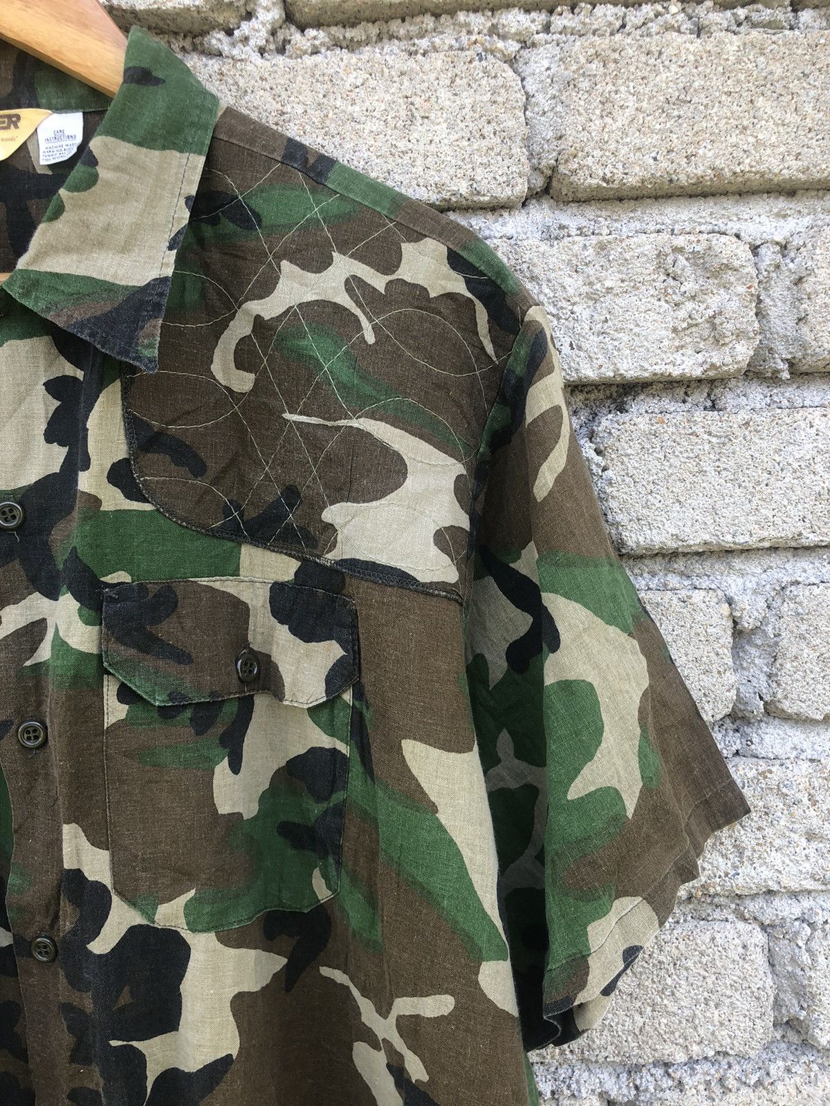 Vintage Vintage 80s Ranger Camo Army Button Up Shirts Size US XXL / EU 58 / 5 - 5 Thumbnail