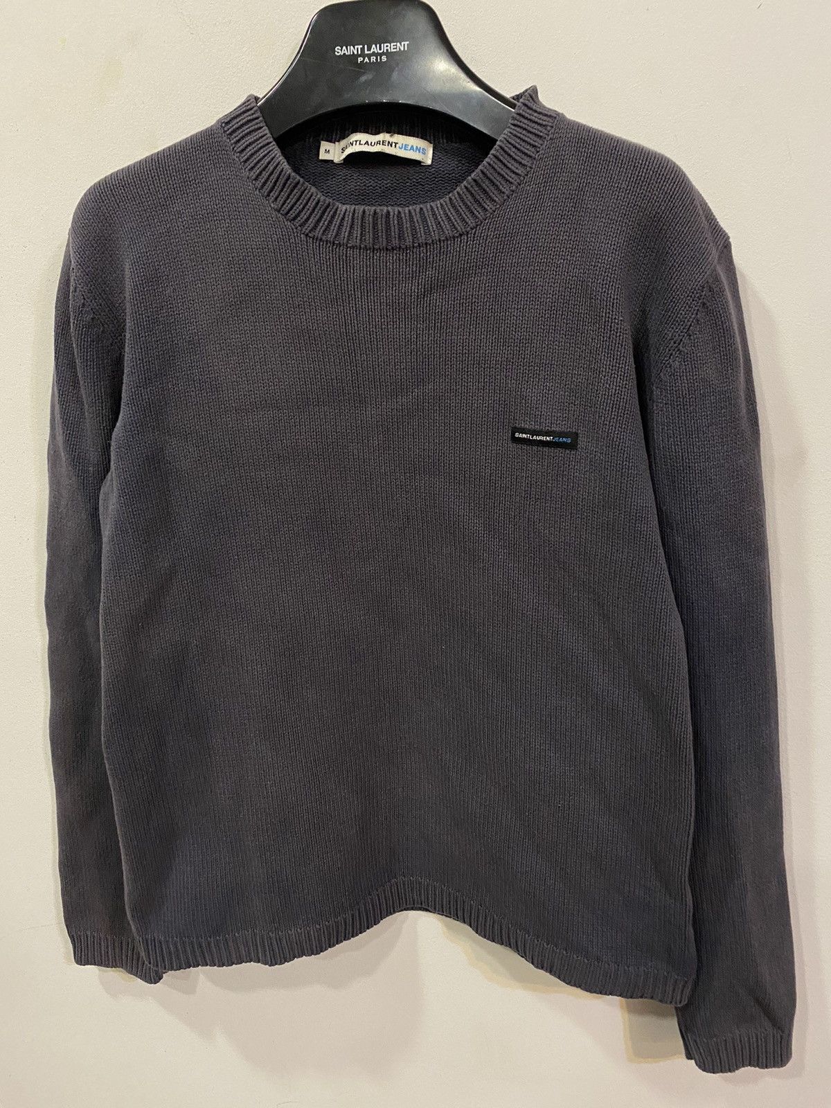 Yves Saint Laurent Grey YSL Sweater Knit Saint Laurent Jeans Size S / US 4 / IT 40 - 13 Thumbnail