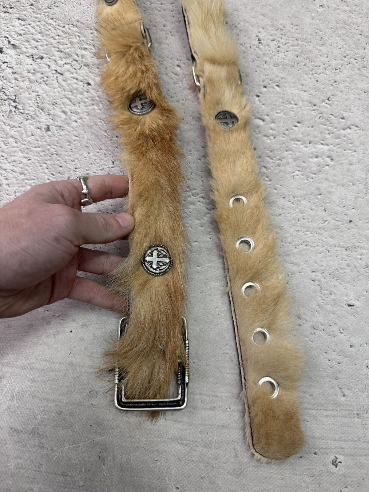 Japanese Brand SALE💣💣Rick Owens Junya Watanabe Style fur belt Size ONE SIZE - 10 Thumbnail