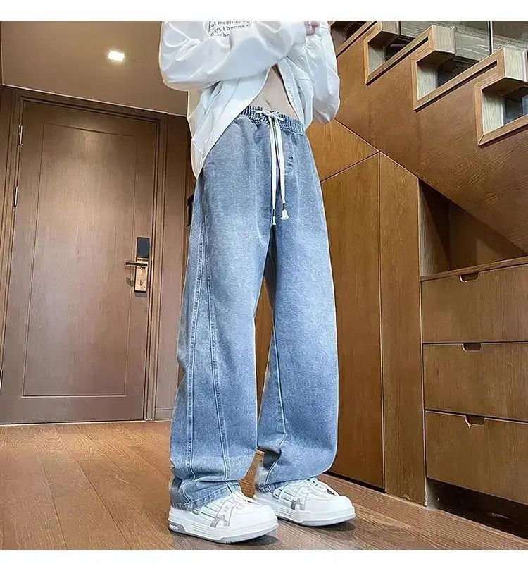 Japanese Brand Retro straight leg versatile jeans Size US 30 / EU 46 - 1 Thumbnail