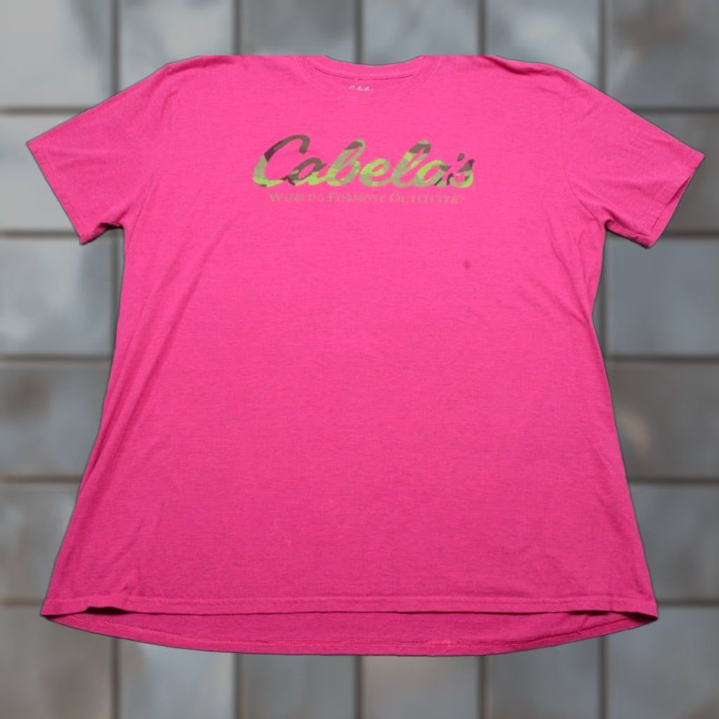 Vintage Cabela's Mens 2XL Purple Short Sleeve T Shirt Camo Print Graphic Read Chest Crew Neck Shirt Mens Size US XXL / EU 58 / 5 - 1 Thumbnail
