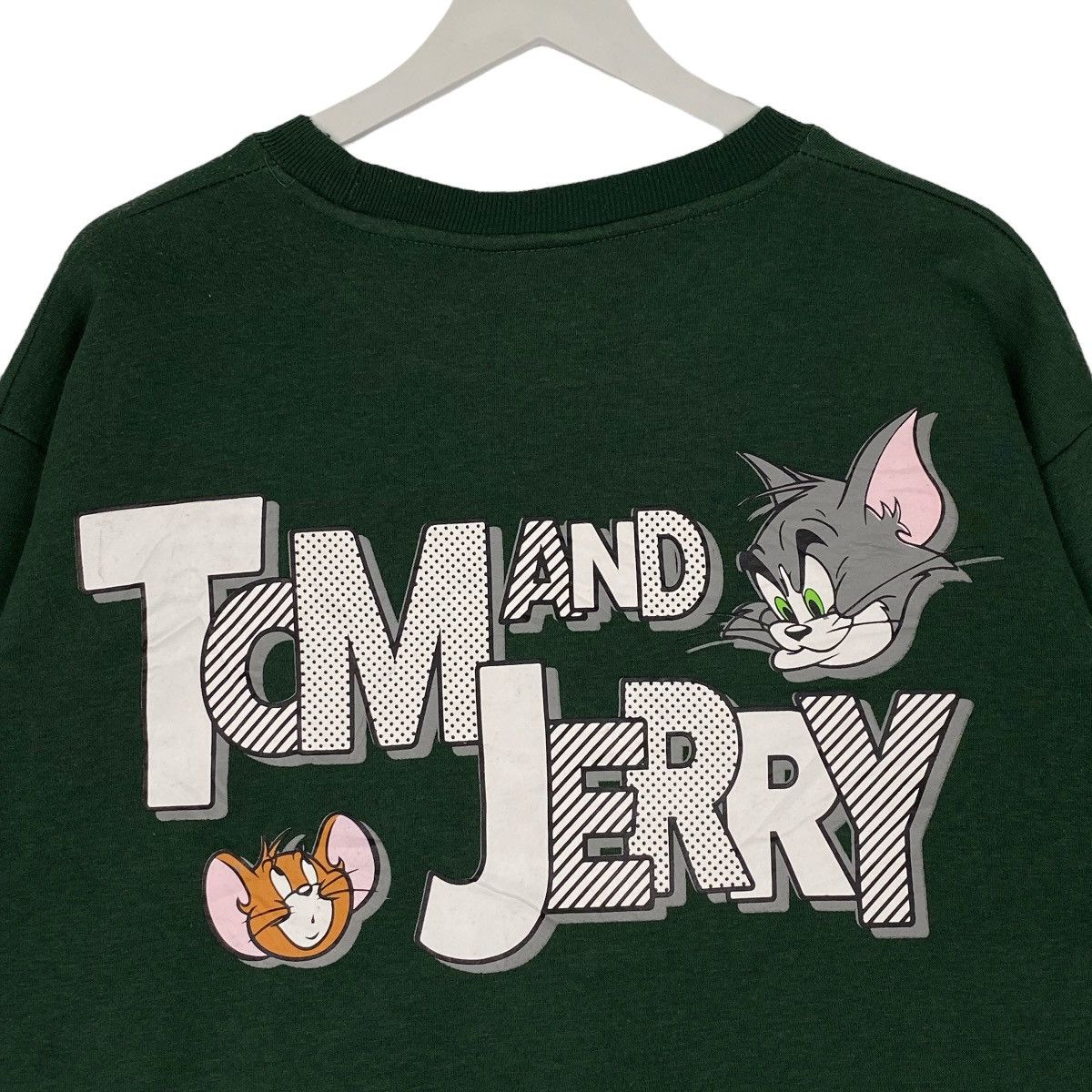 Designer × Vintage Vintage Tom&Jerry Printed Crewneck Sweatshirt Green Size L / US 10 / IT 46 - 8 Thumbnail