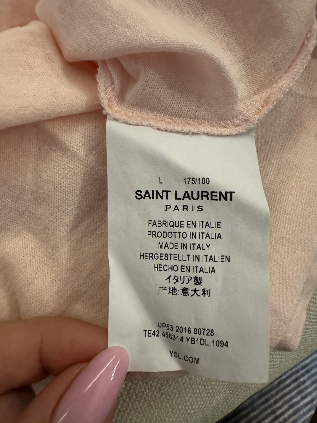 Saint Laurent Paris Saint Laurent Sweet Dreams Shark Tee Size US L / EU 52-54 / 3 - 6 Thumbnail
