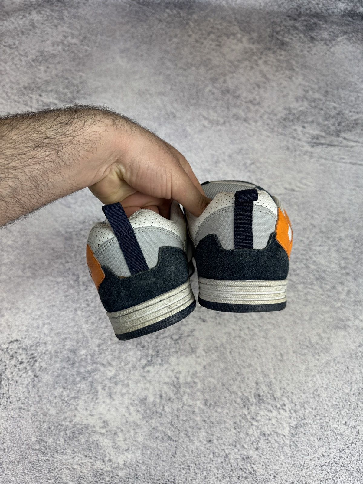 DC DC Shoes Court Graffik Navy Orange White Y2K Skate Sneakers Size US 8 / EU 41 - 8 Thumbnail