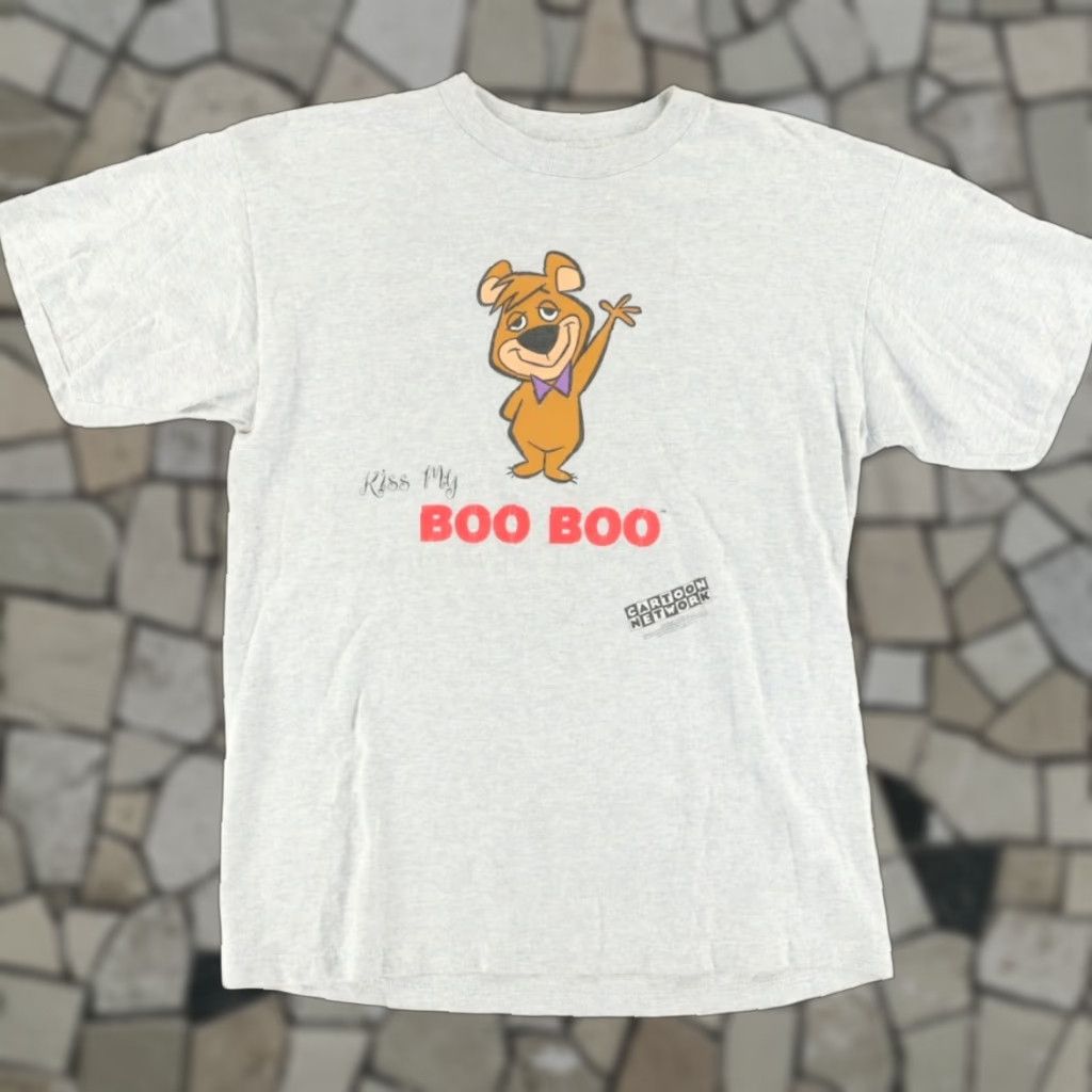 Vintage VTG Cartoon Network Yogi Bear Kiss My Boo Boo T-Shirt Gray Men's L Size US L / EU 52-54 / 3 - 1 Thumbnail