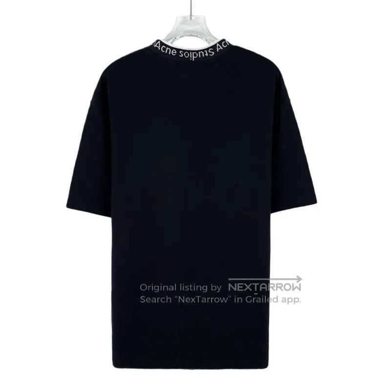 Acne Studios Acne Studios Black Neck Logo Letter Embroidered Short Slee Size US S / EU 44-46 / 1 - 2 Thumbnail