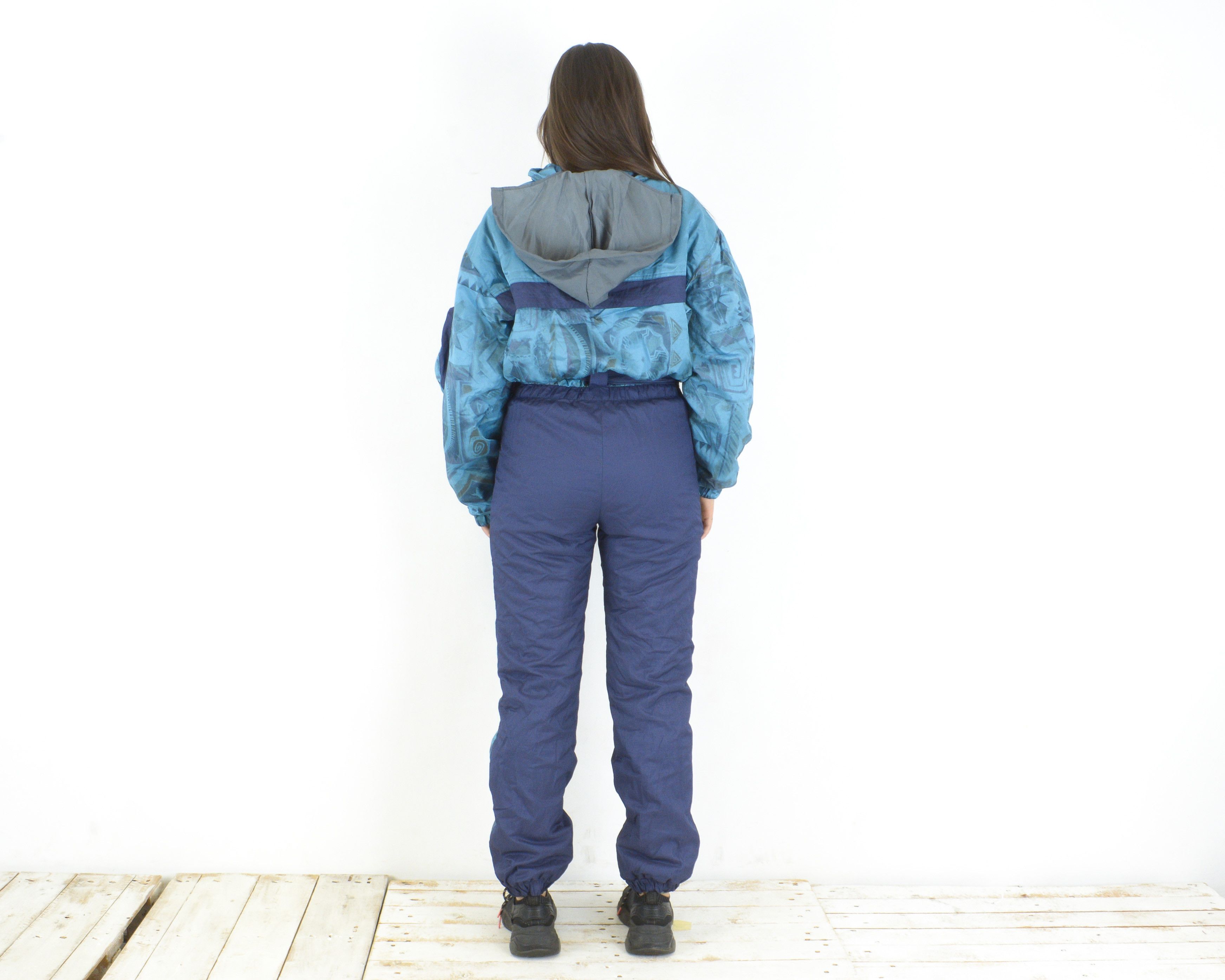 Vintage Save The Planet Ski Suit Women M Jumpsuit Overalls Coveralls Size 32" / US 10 / IT 46 - 3 Thumbnail