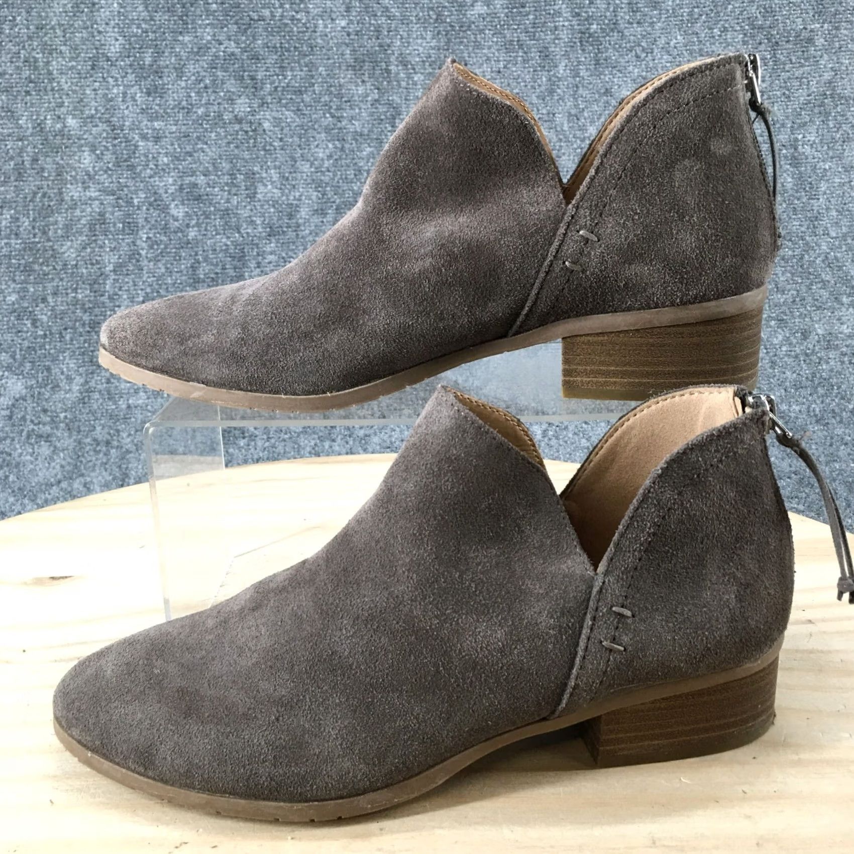 Vintage Reaction Kenneth Cole Boots Womens 8 Side Skip Ankle Booties Beige Leather Zip Size US 8 / IT 38 - 2 Thumbnail