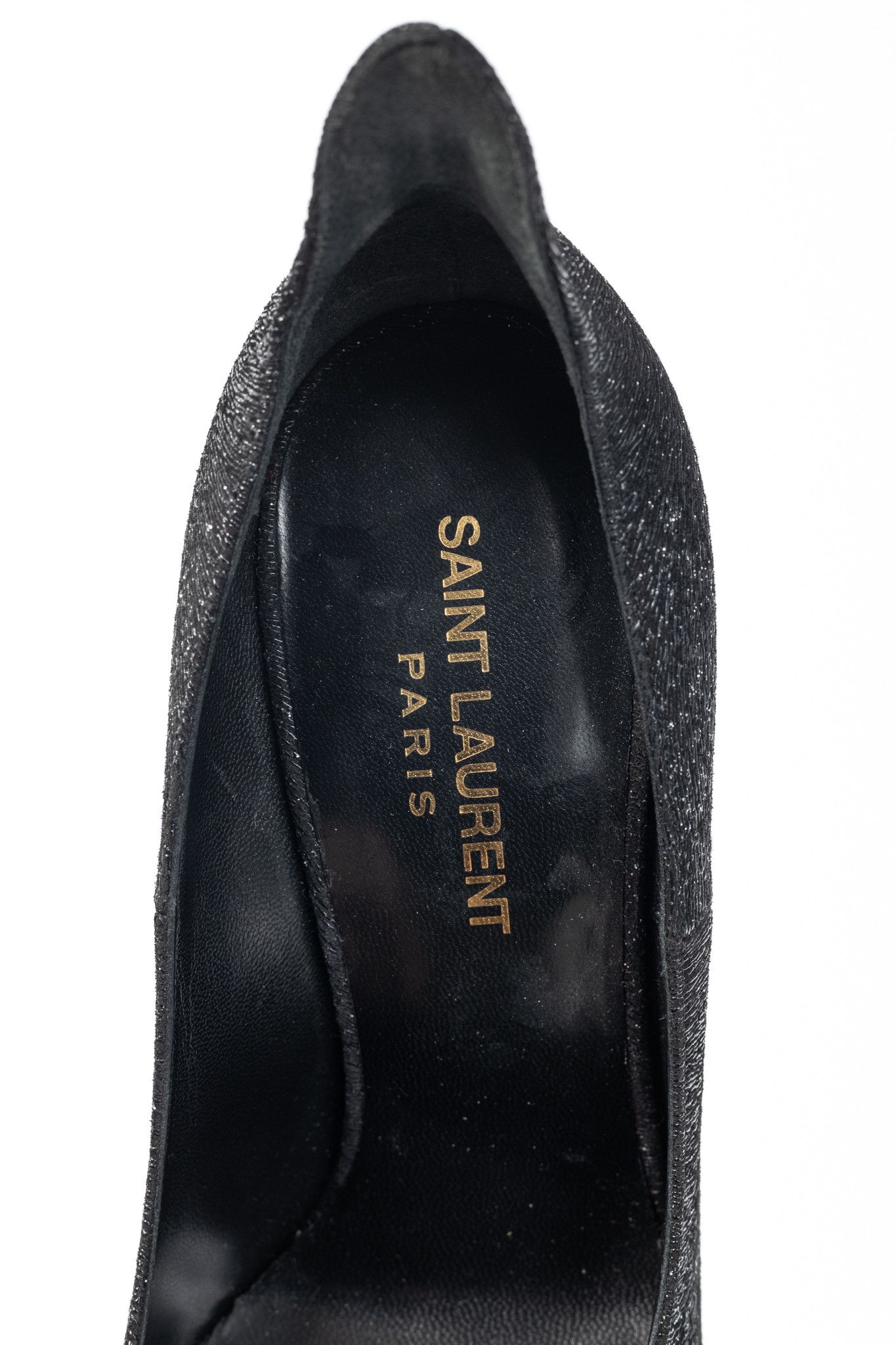 Saint Laurent Paris Saint Laurent Thorn Sparkle High-Counter Pointed-Toe Pumps Size US 6 / IT 36 - 9 Thumbnail