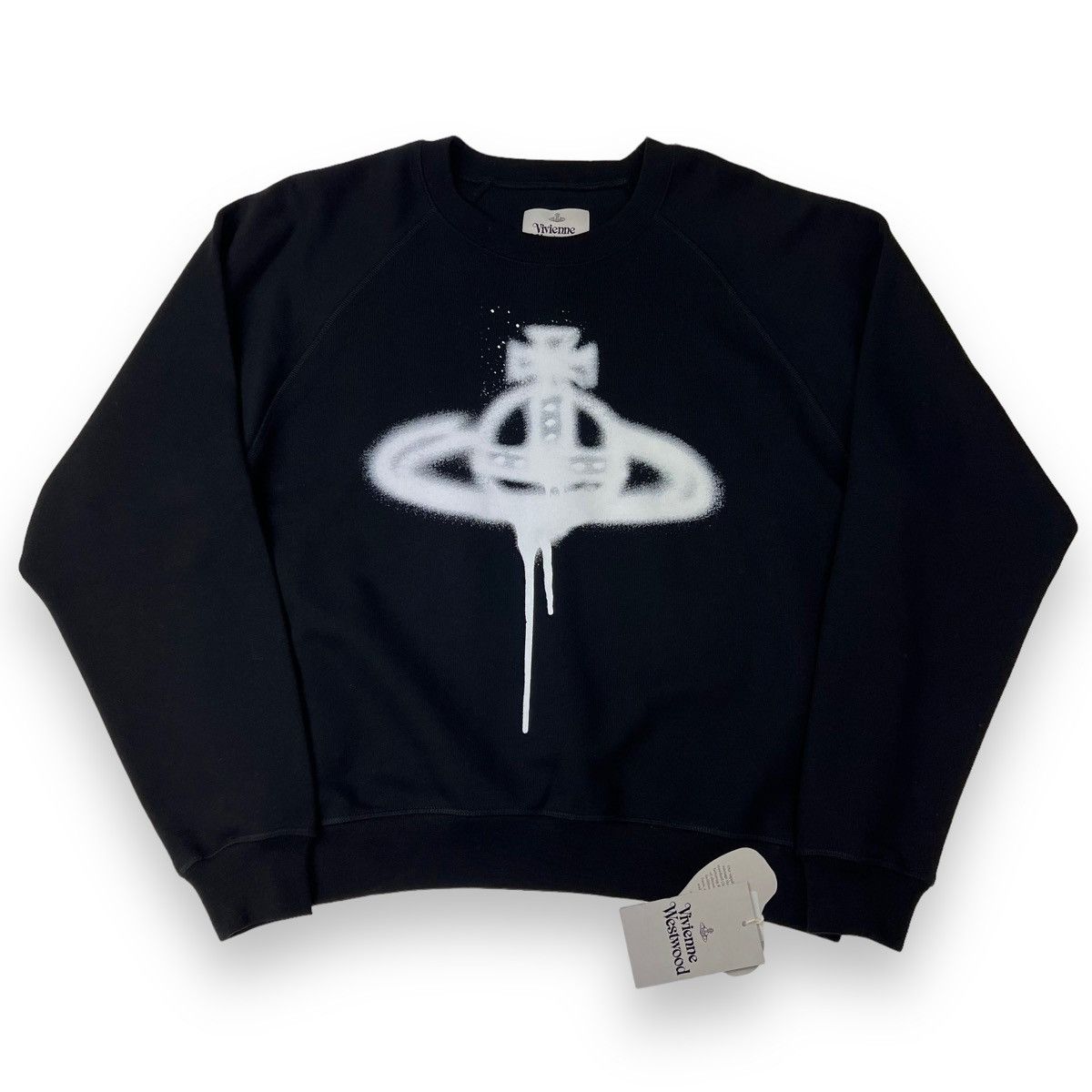 Vivienne Westwood Vivienne Westwood Spray Orb Black Sweatshirt Size US XL / EU 56 / 4 - 2 Thumbnail