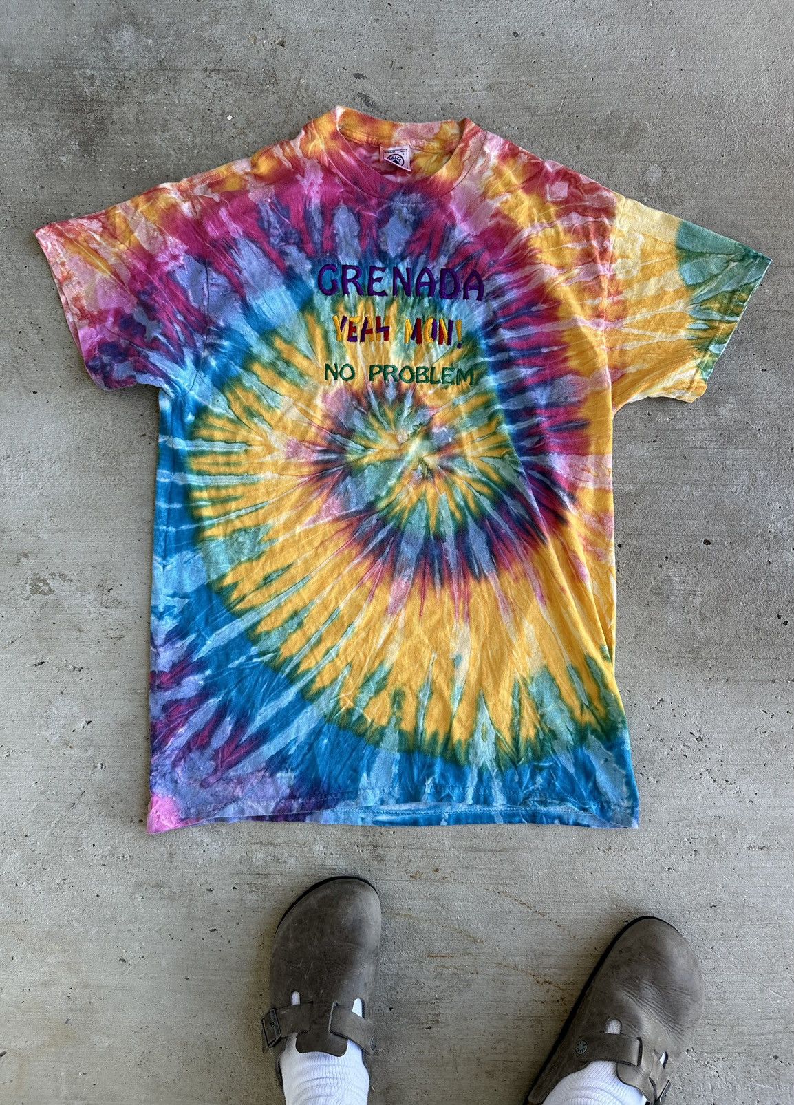 Vintage Vintage Grenada Jamaican Tye Dye T Shirt Size US L / EU 52-54 / 3 - 1 Thumbnail