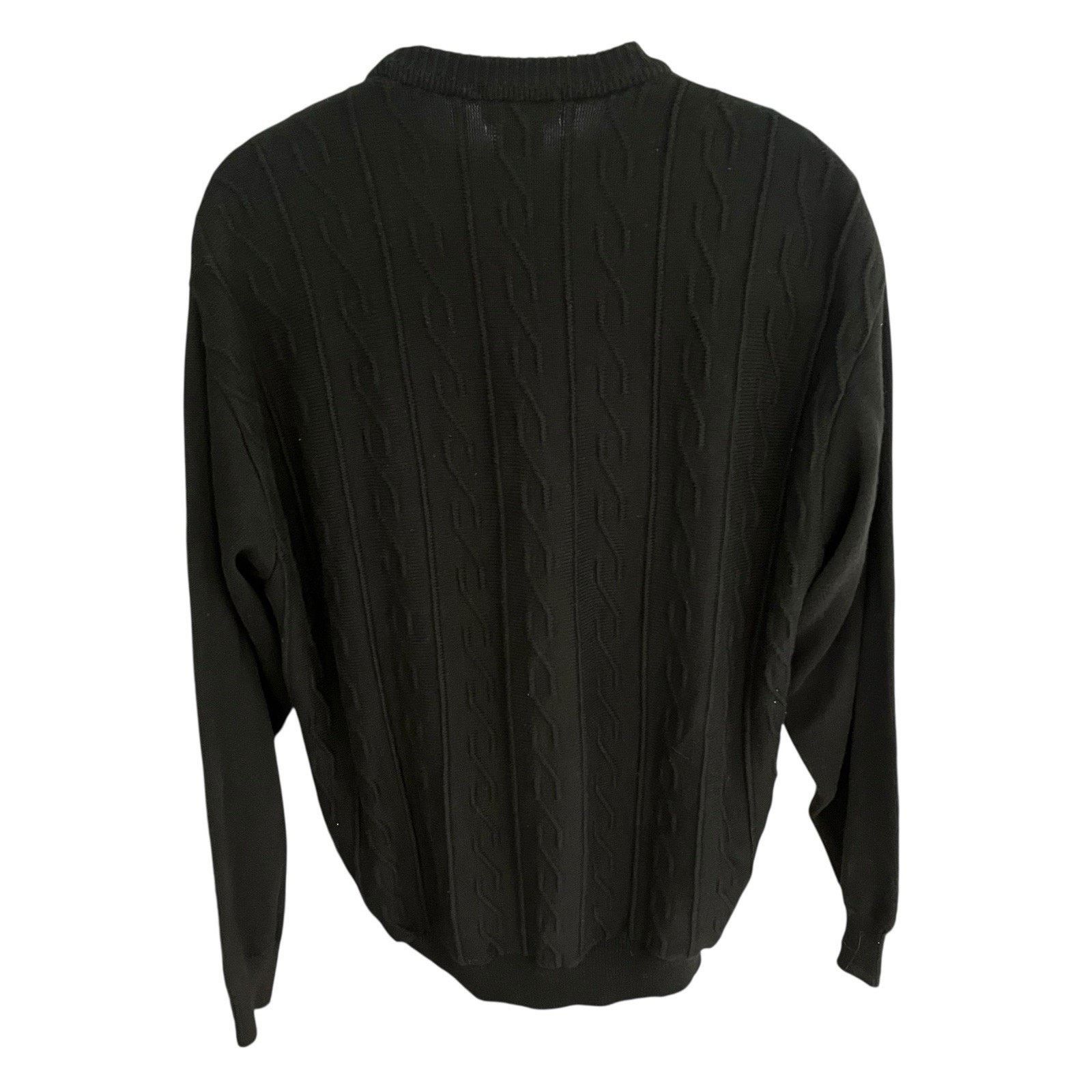 Other VTG Tosani Men's XL black/brown long sleeve crewneck sweater Size US XL / EU 56 / 4 - 2 Thumbnail
