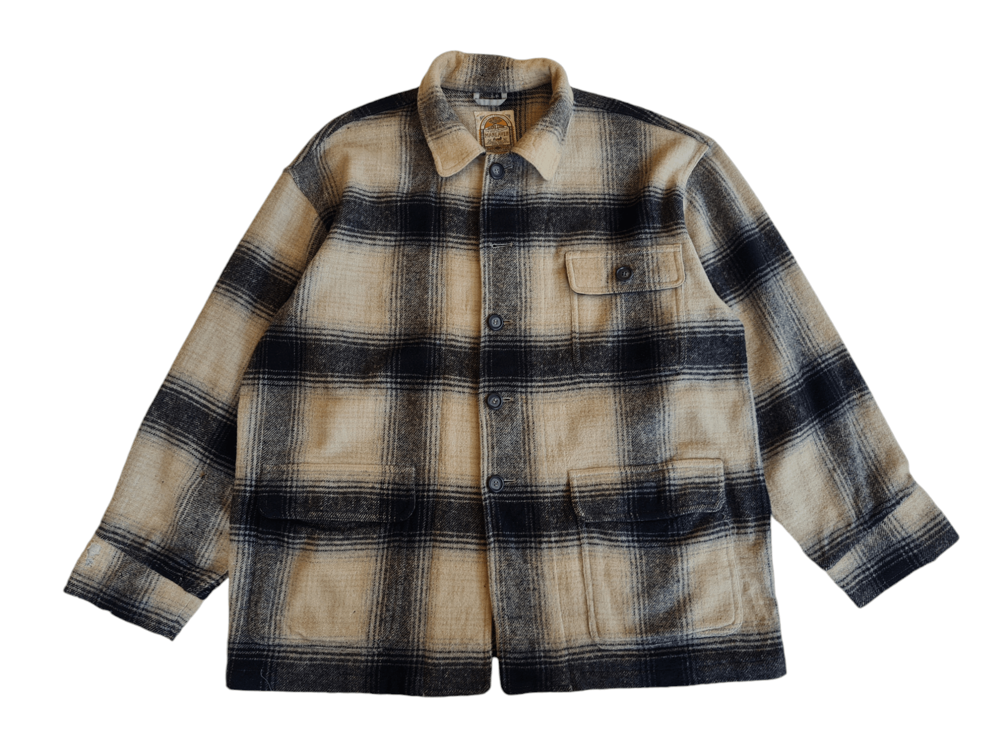 Flannel × Vintage Vintage Mane Aver Flanel Wool Jacket Size US L / EU 52-54 / 3 - 1 Thumbnail