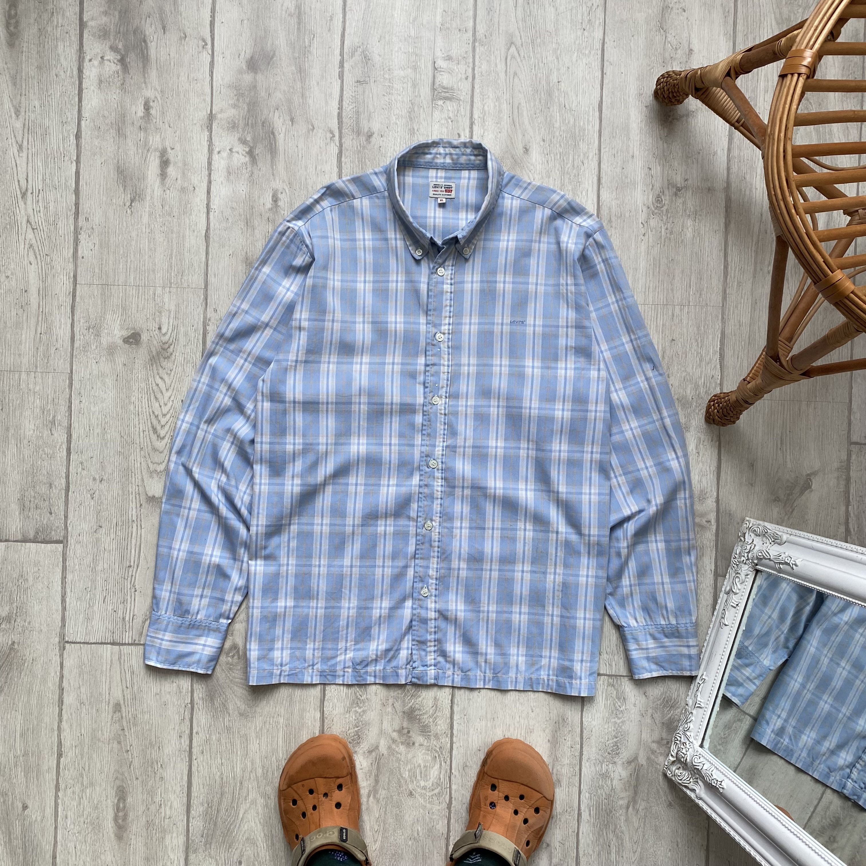 Levi's Vintage Clothing 👔 Vintage 90s Levi's Flannel Shirt Travis Scott style Y2K Size US XL / EU 56 / 4 - 4 Thumbnail