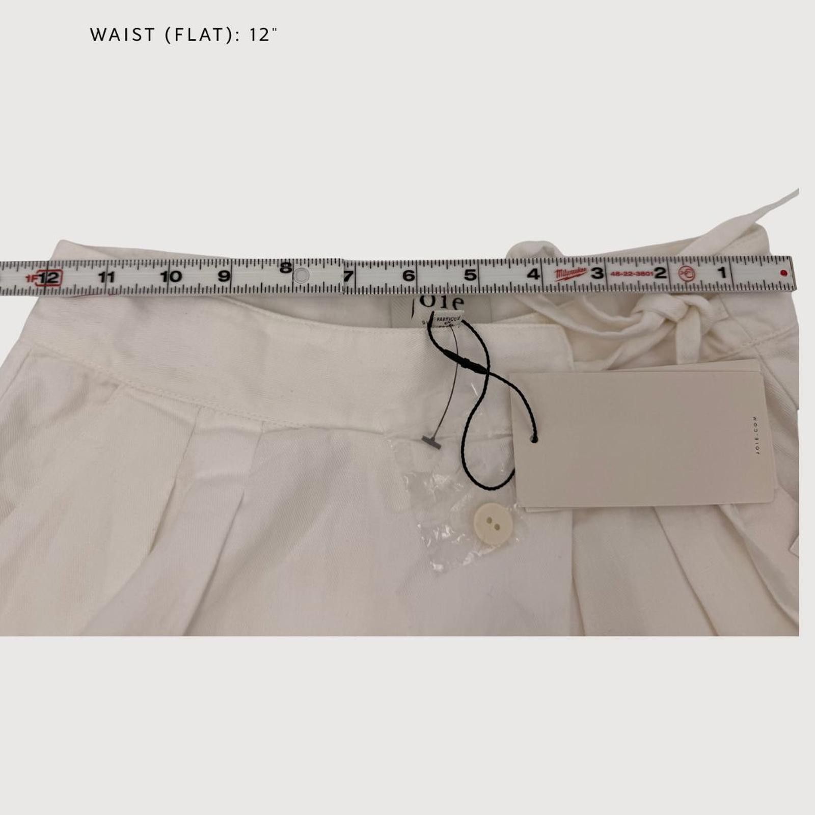 Jones New York Joie NWT Linen Tapered Trouser Pants White Size 4 High Rise Size 27" / US 4 / IT 40 - 7 Thumbnail