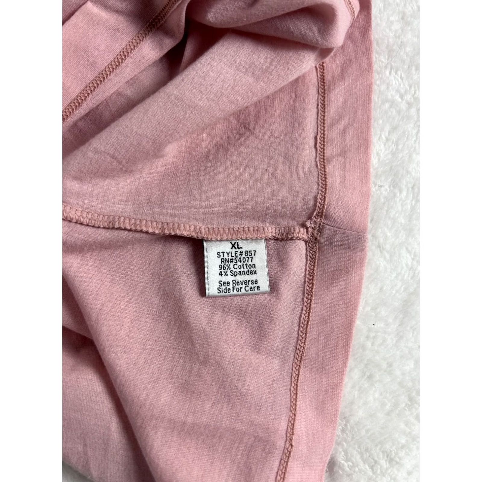 Vintage Cabi Womens Pink Knot Front 3/4 Sleeve Top XL Cotton Blend Stretch Casual Shirt Women Size XL / US 12-14 / IT 48-50 - 4 Thumbnail