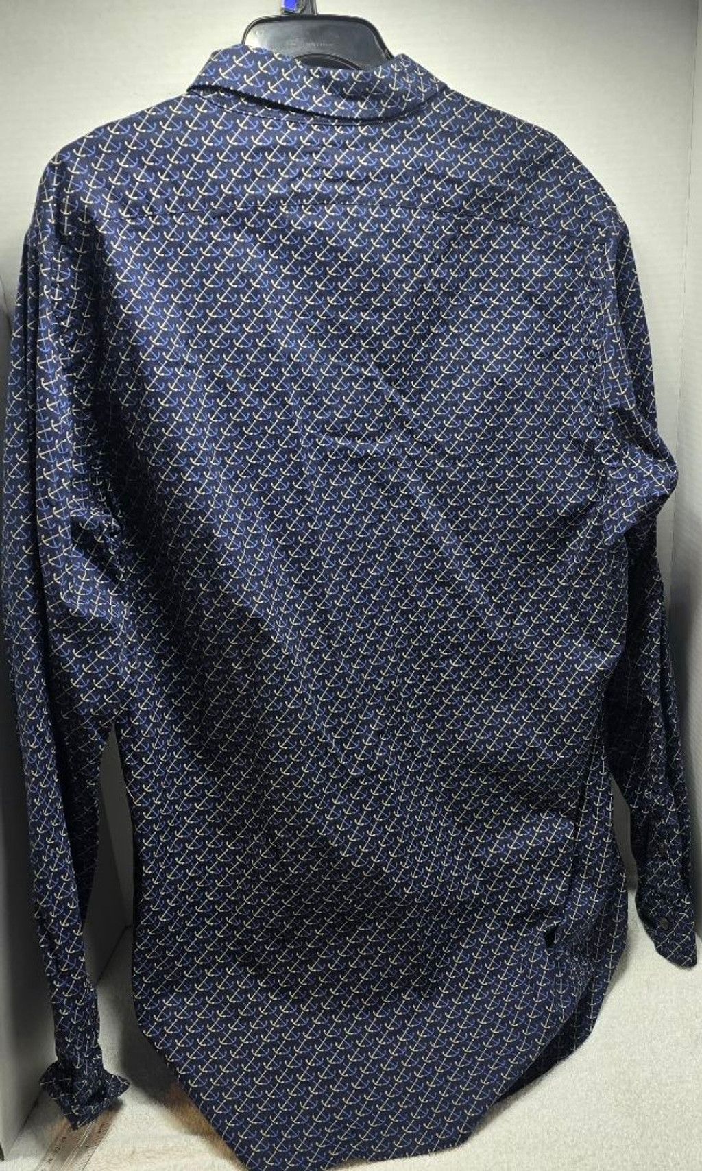 Ralph Lauren Men's Ralph Lauren Blue Anchor Print Button Down Shirt XL Size US XL / EU 56 / 4 - 7 Thumbnail