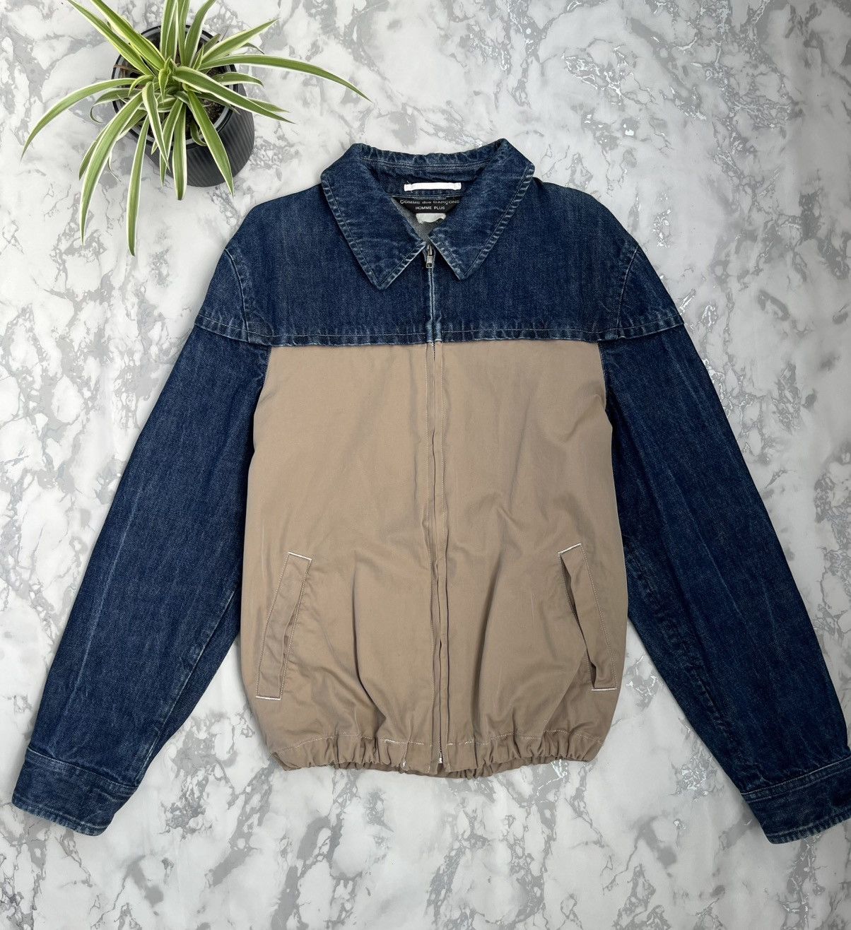Comme des Garcons × Comme des Garcons Homme Plus × Vintage Denim zip Jacket Comme des Garçons Size US M / EU 48-50 / 2 - 1 Thumbnail