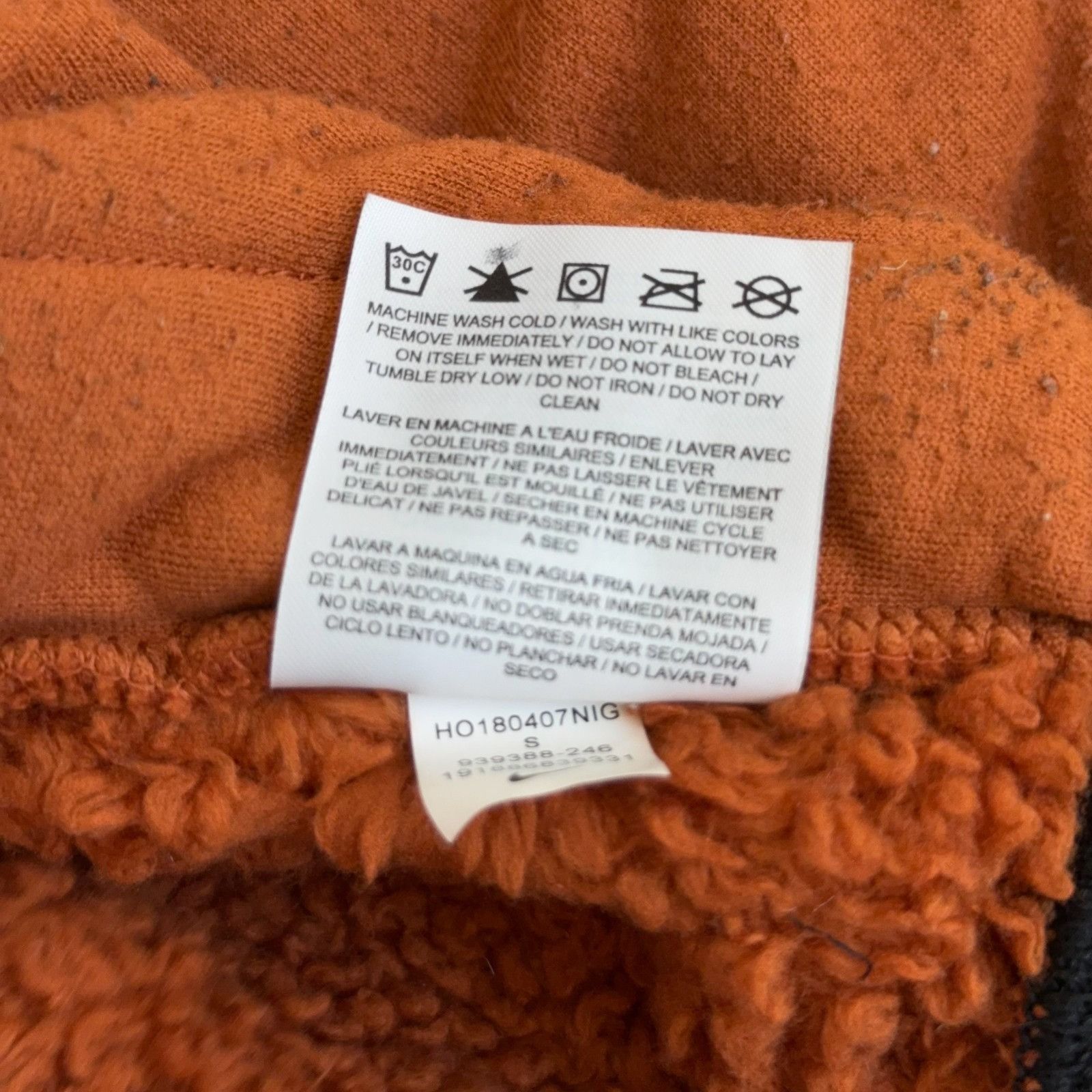 Nike Nike Women's "Wolf" Sherpa Sport Fleece Bomber Jacket Orange Size S / US 4 / IT 40 - 7 Thumbnail