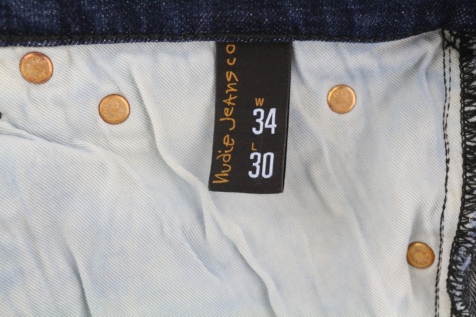 Nudie Jeans PIPE LED W34 Washed Denim Blue Zip Organic Shorts 83835 Size US 34 / EU 50 - 7 Thumbnail