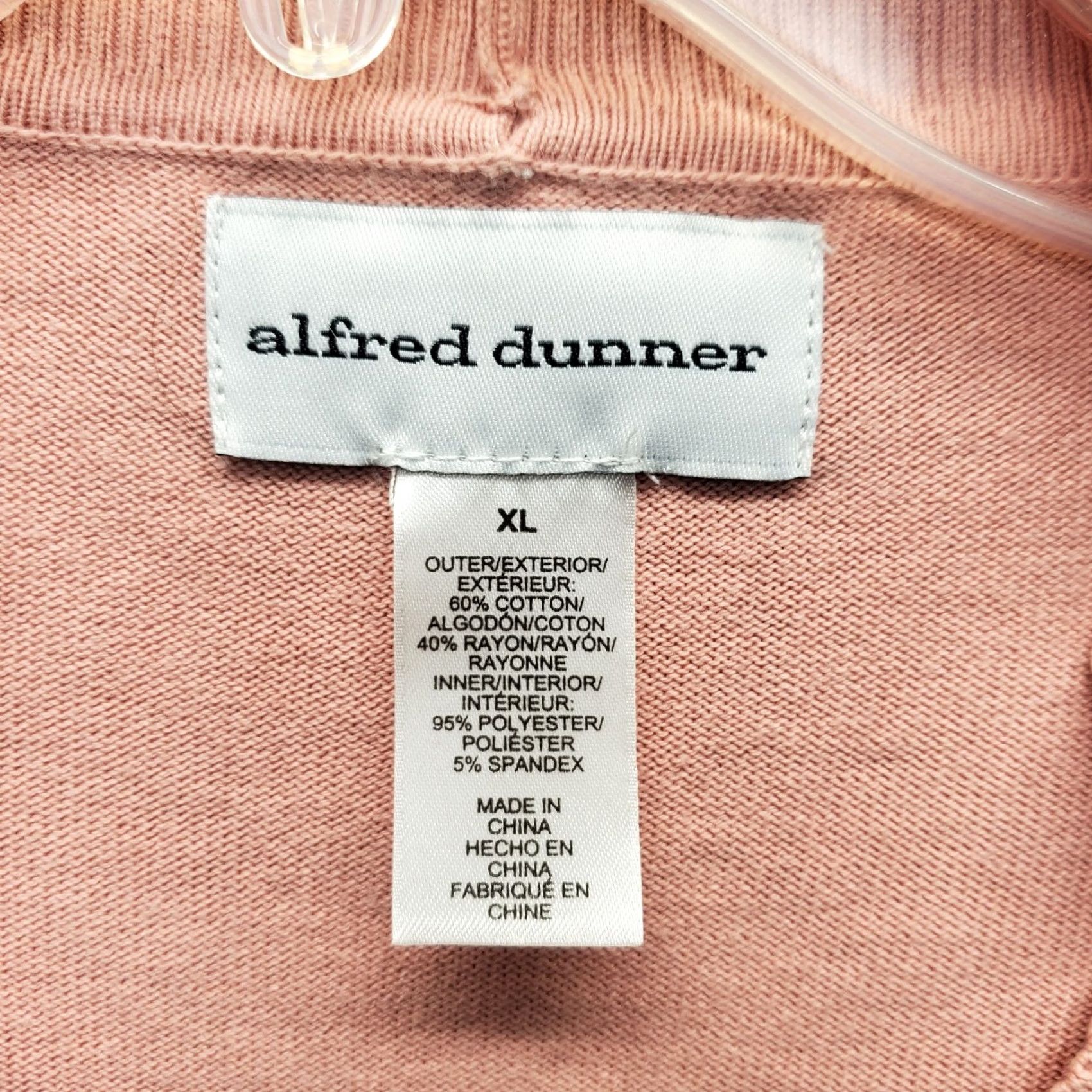Vintage Alfred Dunner Cardigan Womens XL Pink Floral Pleat Edge Scalloped Edge Detail Vintage: No Size XL / US 12-14 / IT 48-50 - 4 Thumbnail