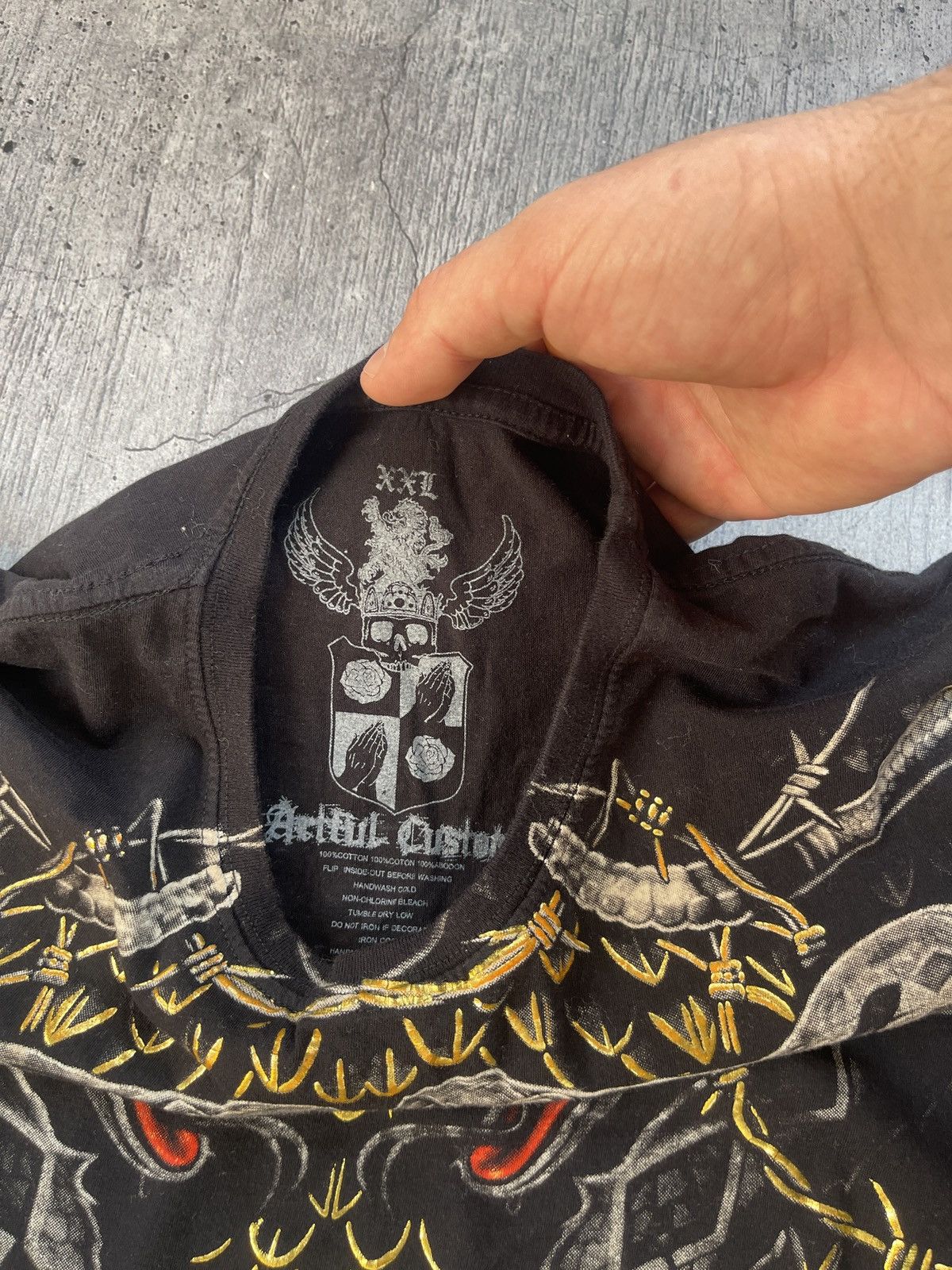 Band Tees × Vintage Vintage Full Print Rock T Shirt snake by Artful Custom Size US XXL / EU 58 / 5 - 6 Thumbnail