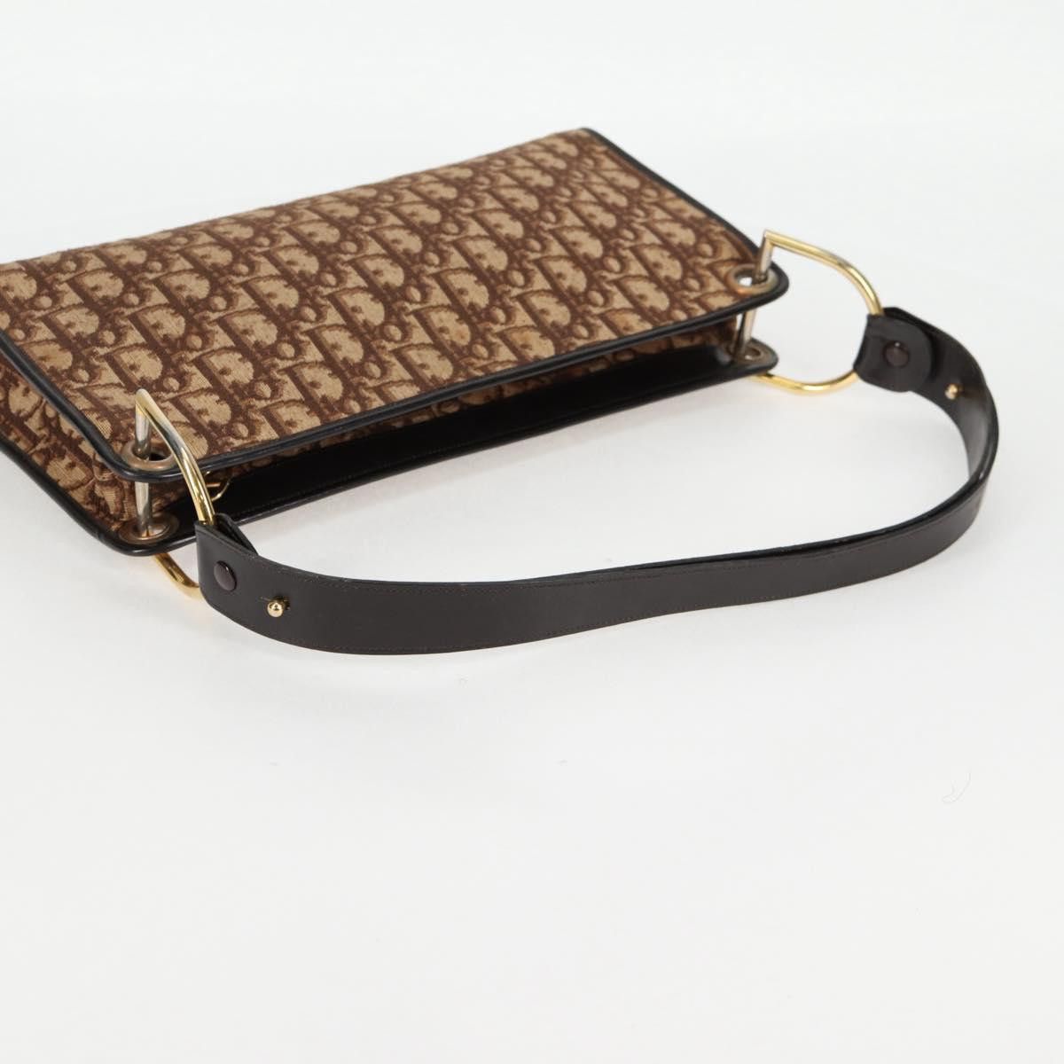 Dior DIOR Trotter Canvas Shoulder Bag Brown Gold Size ONE SIZE - 8 Thumbnail