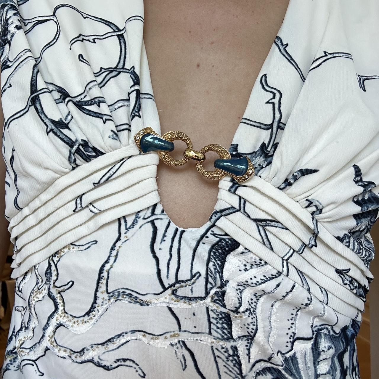 Roberto Cavalli Roberto Cavalli Women's Seashell Blouse Size M / US 6-8 / IT 42-44 - 2 Thumbnail