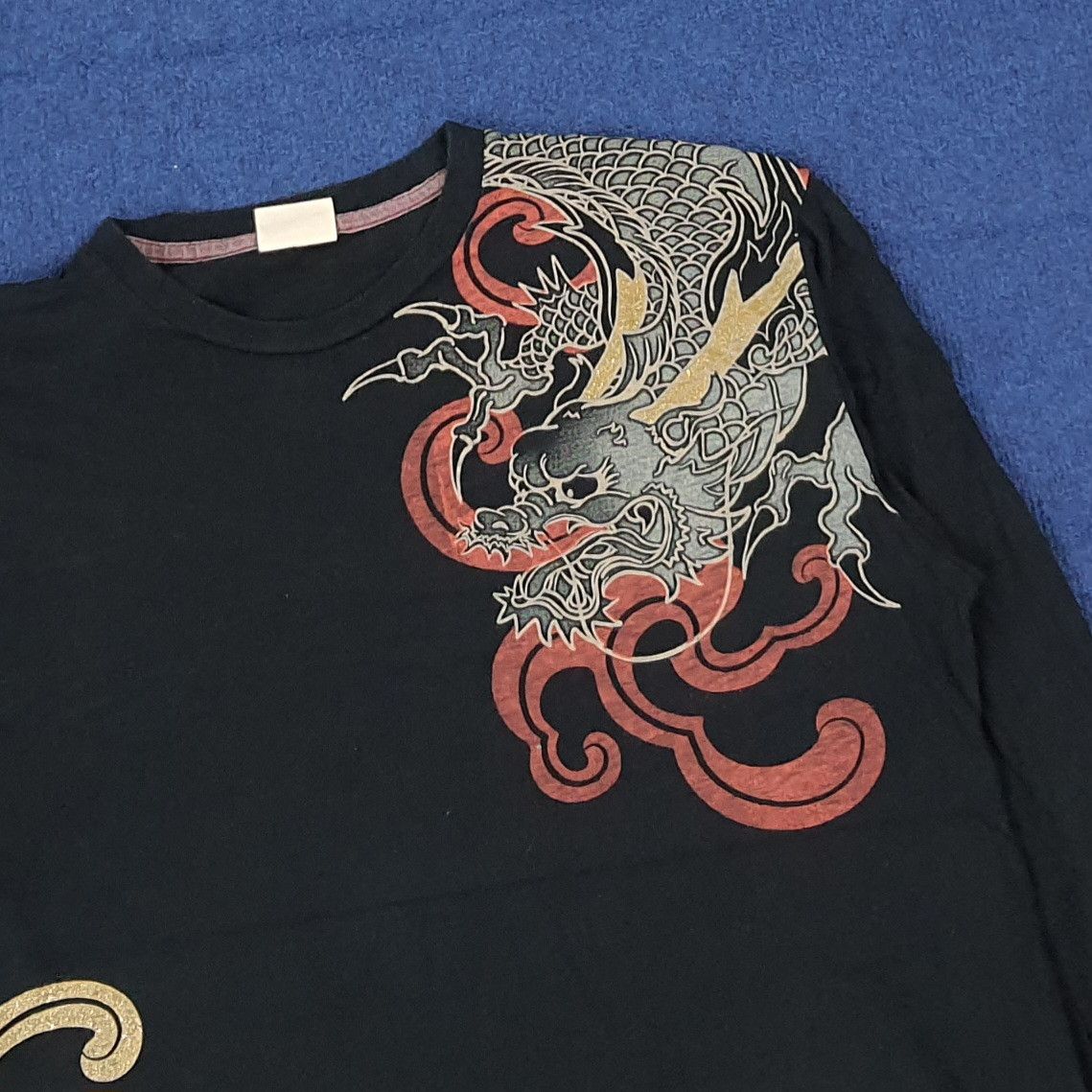 Japanese Brand Vintage Strange Heaven Dragon Tattoo Style Tshirt C276N14 Size US L / EU 52-54 / 3 - 4 Thumbnail