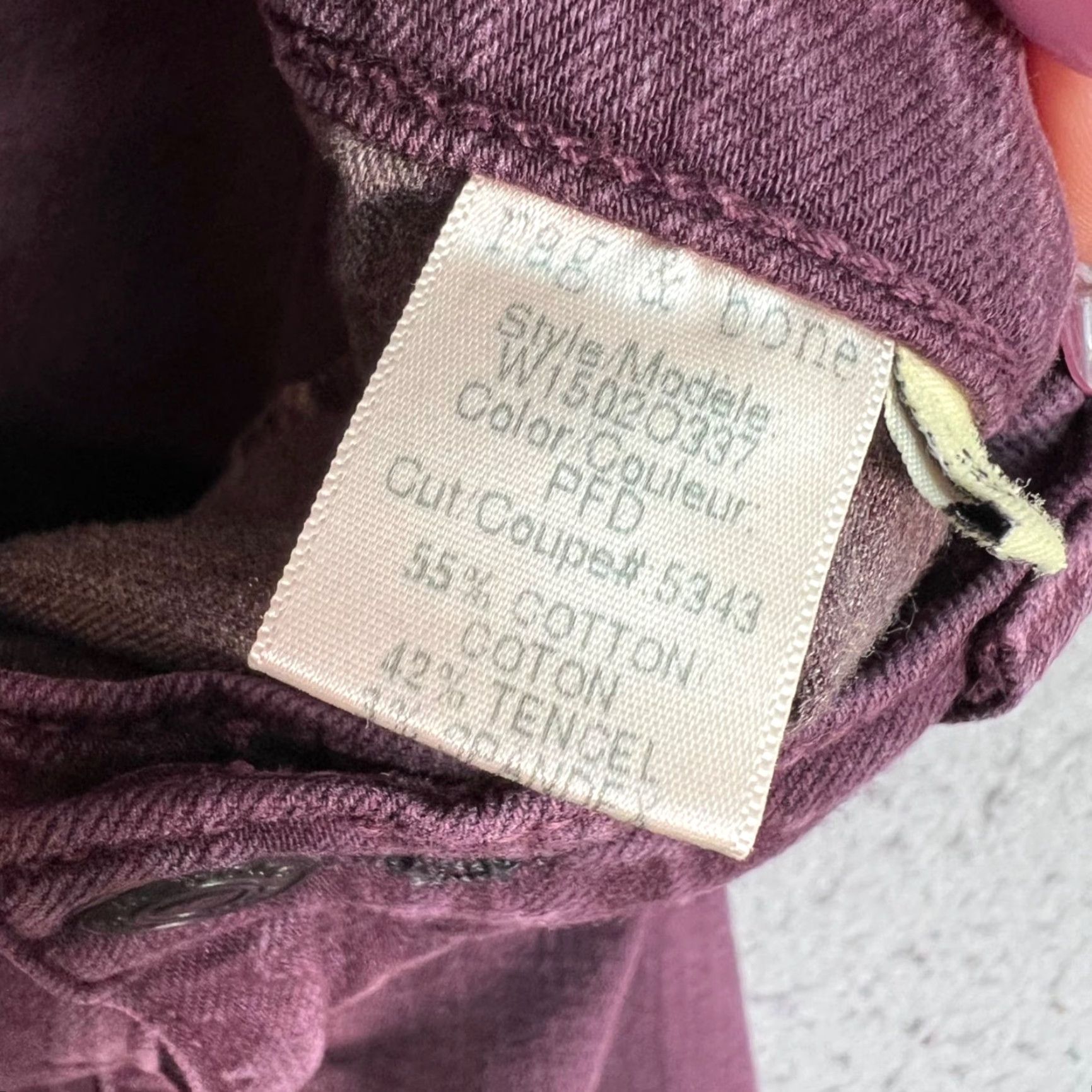 Rag & Bone Rag & Bone Womens Jeans Size 28 Burgundy Skinny Cotton Blend Size 28" / US 6 / IT 42 - 5 Thumbnail