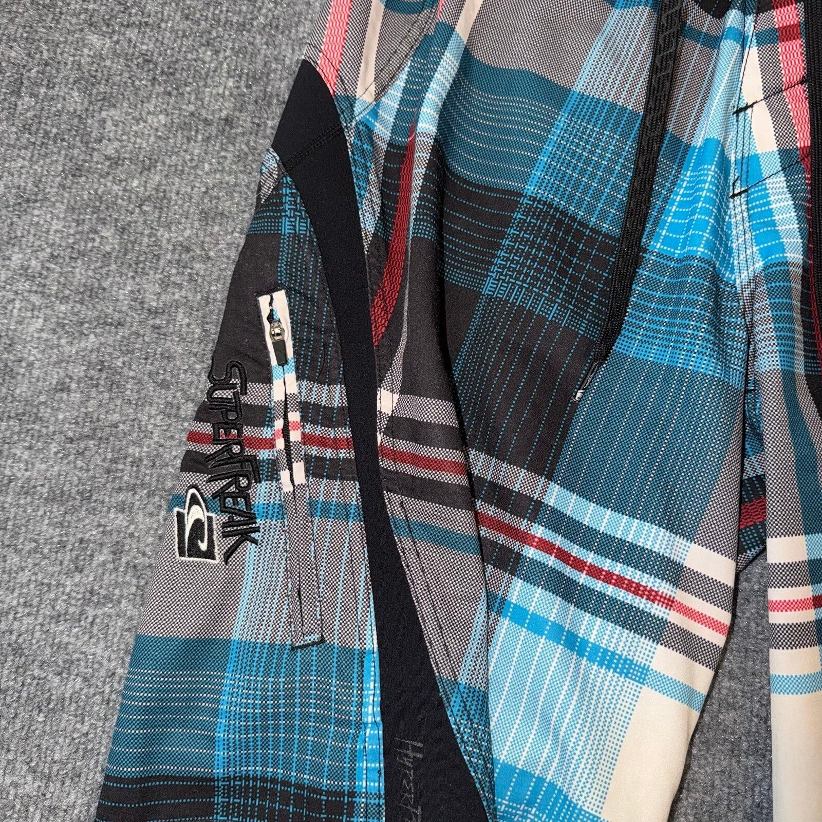O'Neill O’Neill Superfreak Blue Plaid Surf Board Shorts Mens MD 32 Size US 32 / EU 48 - 4 Thumbnail
