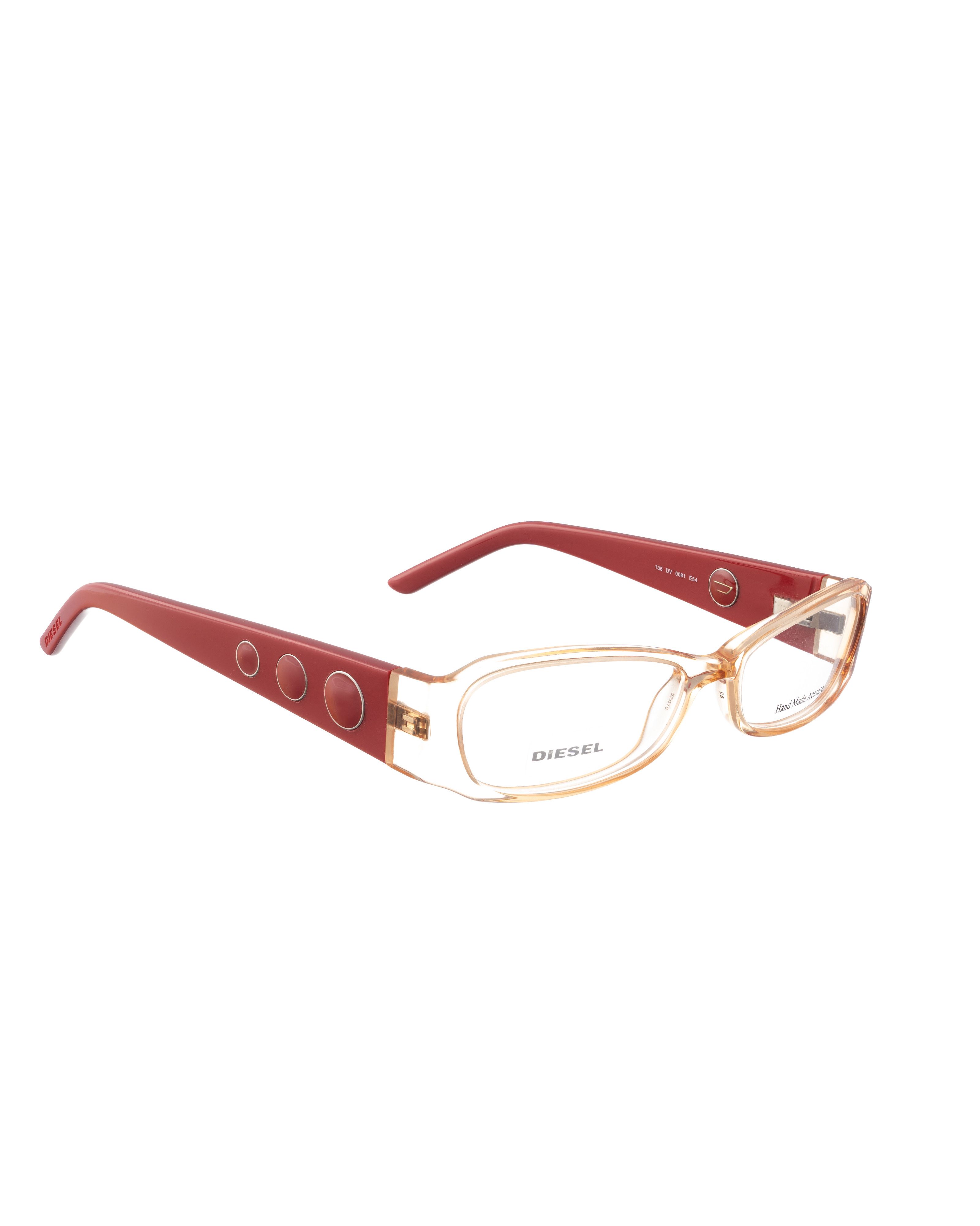 Diesel Diesel 00s Transparent Glasses with Red Temples Size ONE SIZE - 1 Thumbnail