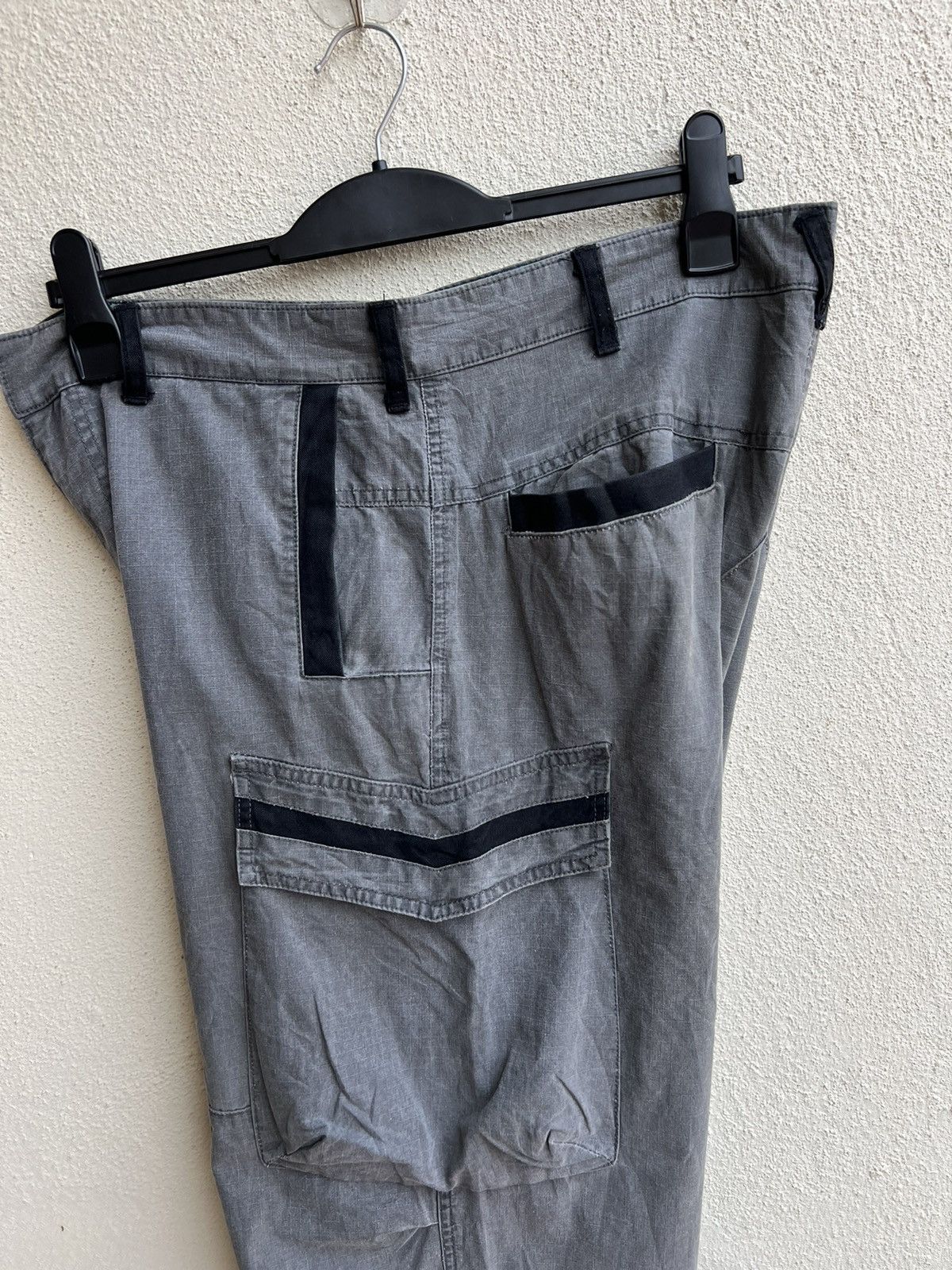 Shellac Vintage Revolver Japan Fade Grey Ripstop Baggy Cargo Trouser Size US 34 / EU 50 - 22 Thumbnail
