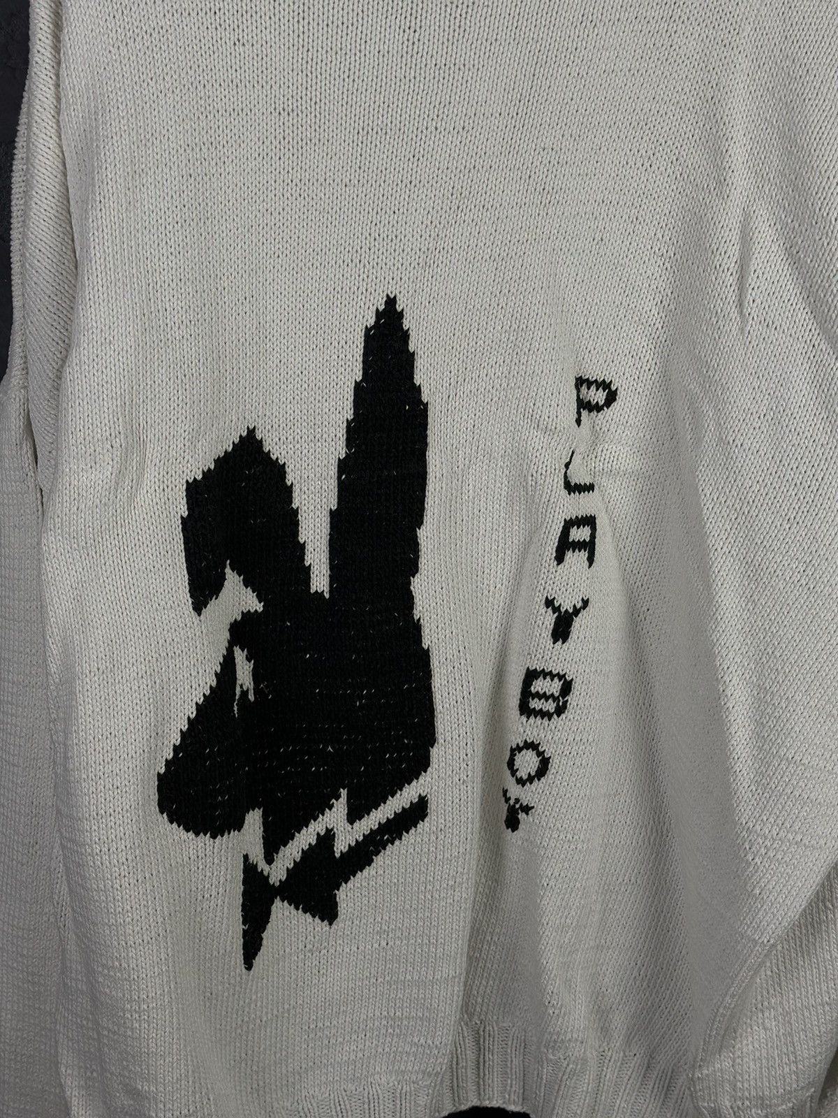 Playboy × Vintage Rare !! Vintage Playboy Sweatshirt Big Logo Embroidery Size US XXL / EU 58 / 5 - 2 Thumbnail
