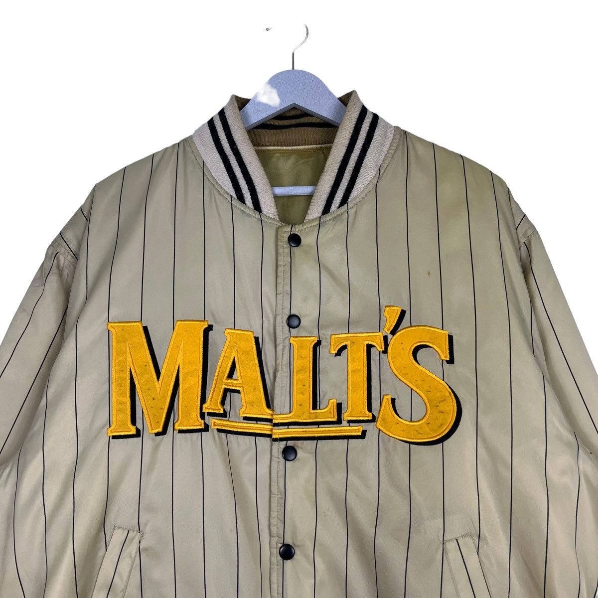 Japanese Brand 🔥 VINTAGE MALTS REVERSIBLE BASEBALL BOMBER JACKET Size US L / EU 52-54 / 3 - 6 Thumbnail