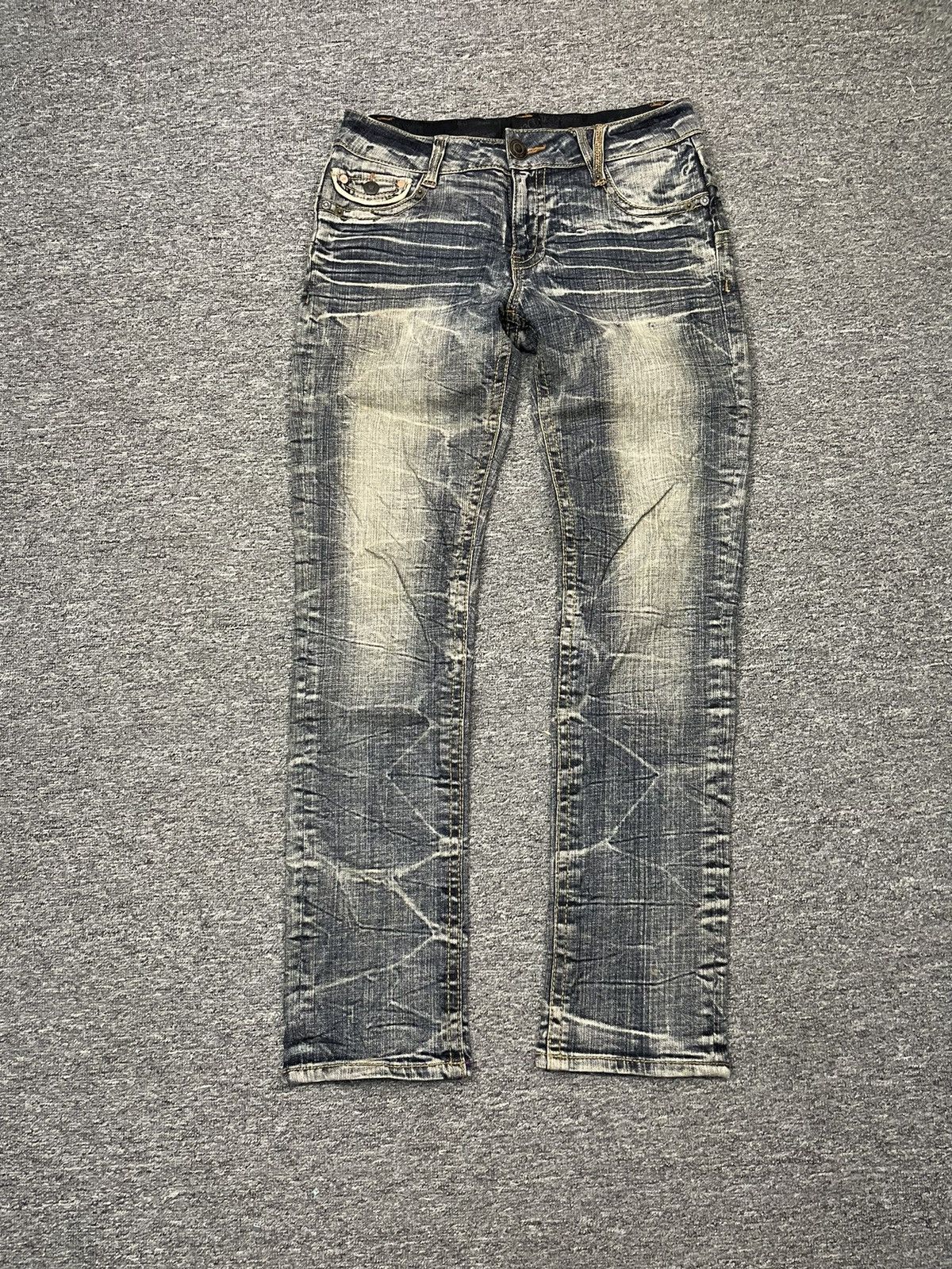 If Six Was Nine × Le Grande Bleu (L.G.B.) × PPFM Vintage Spicy Denim Double Waist Jeans Size US 30 / EU 46 - 1 Thumbnail