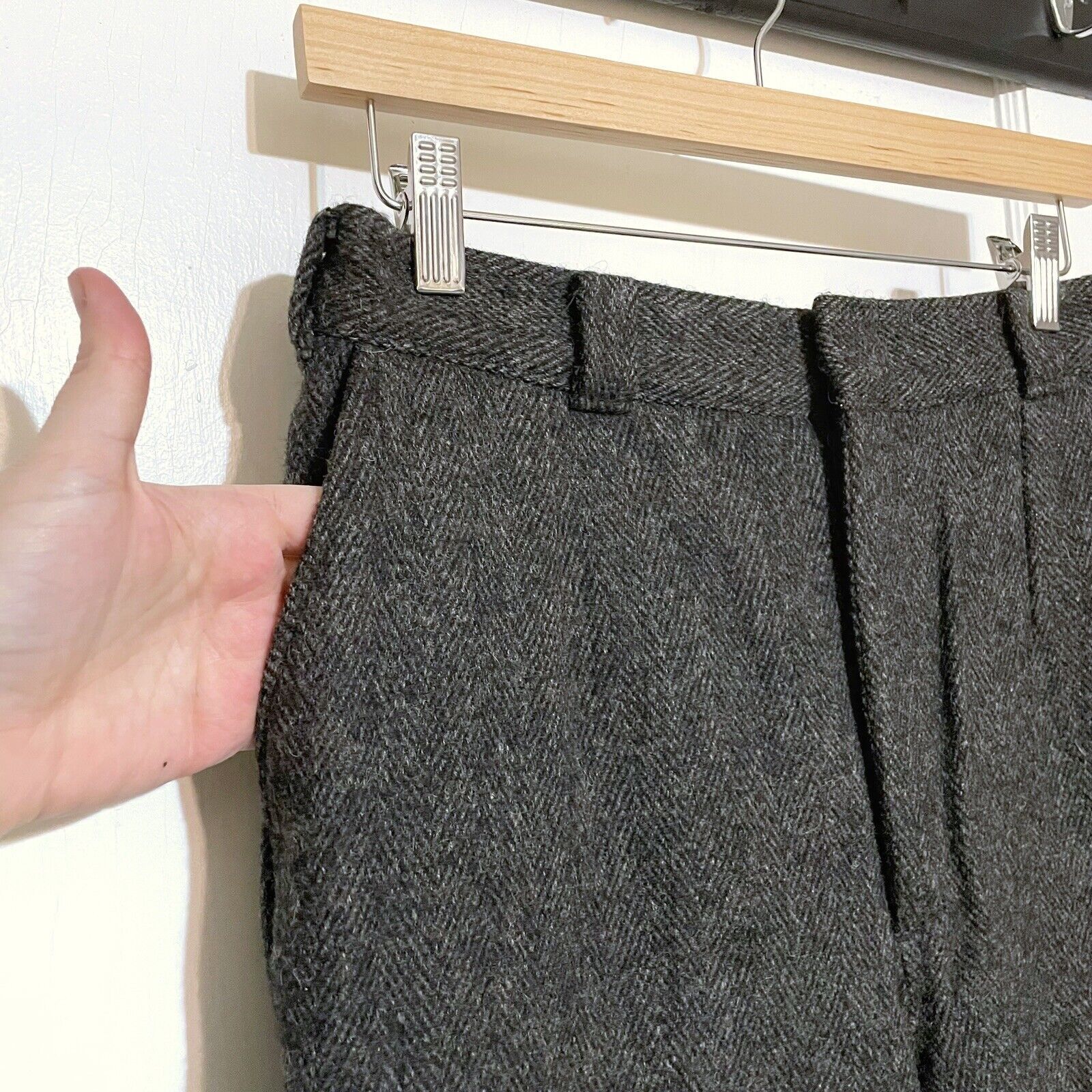 Woolrich Woolen Mills Vintage Woolrich Pants Womens 14 Gray Wool Herringbone Size 36" / US 14 / IT 50 - 2 Thumbnail
