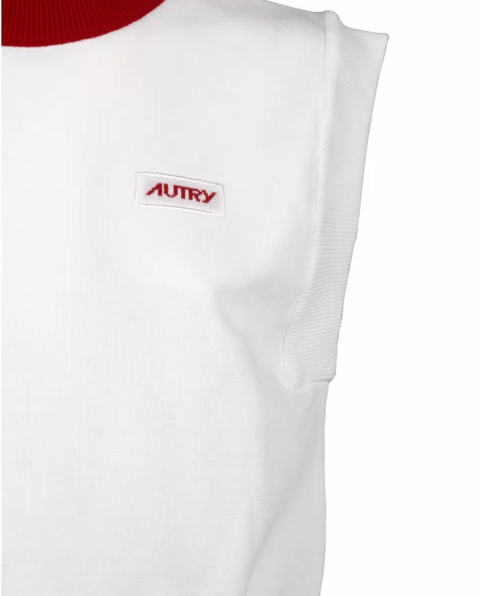 AUTRY o1y0725 Crewneck Sweater in White/Red Size M / US 6-8 / IT 42-44 - 2 Thumbnail