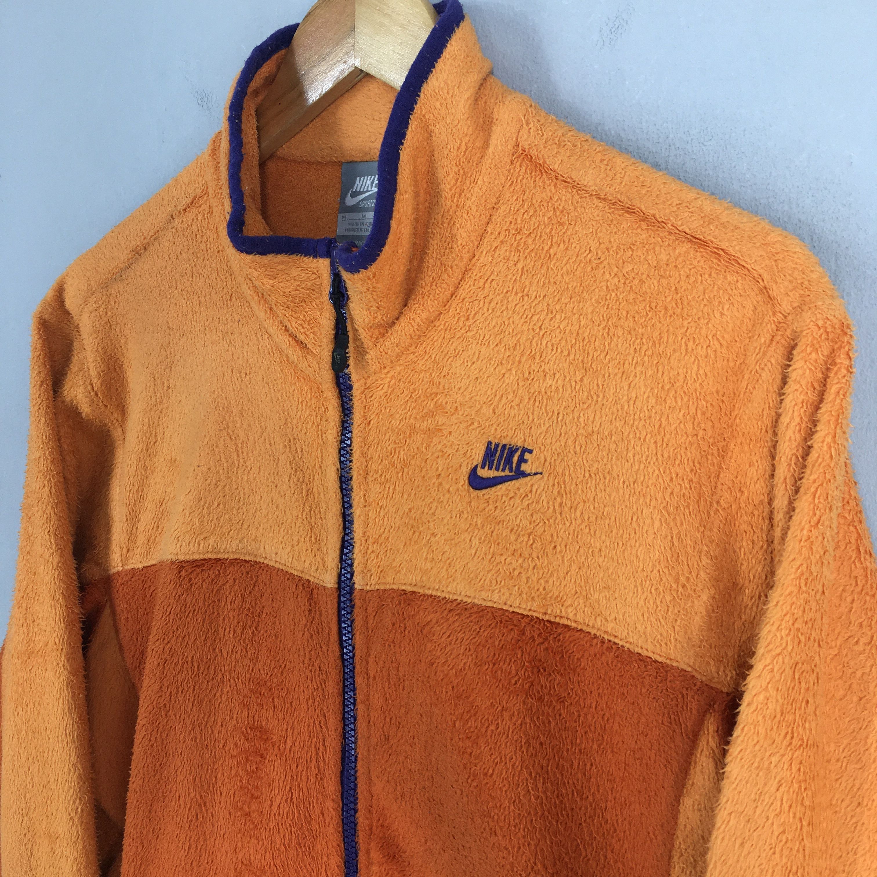 Nike × Nike ACG Vintage Y2K Nike Swoosh Orange Fleece Sweater Medium Size US M / EU 48-50 / 2 - 3 Thumbnail