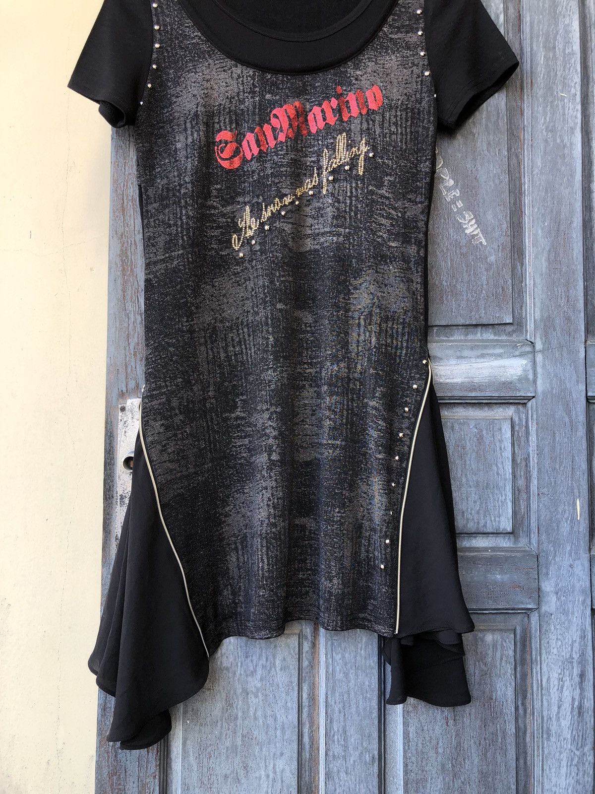 Vintage San Marino Japanese Double Layer Studded Gothic Dark Style Size L / US 10 / IT 46 - 4 Thumbnail
