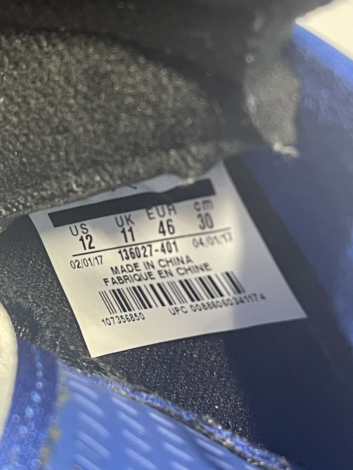 Nike Air Jordan 5 Retro Game Royal/Black 136027 401 Size 12 Men Size US 12 / EU 45 - 10 Thumbnail