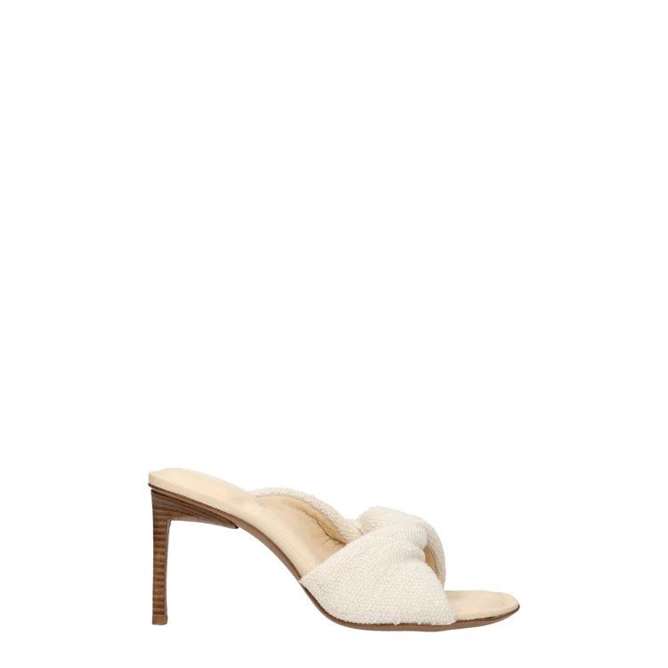 Jacquemus ob1o1e1124 Fabric Sandals in Beige Size US 6 / IT 36 - 1 Thumbnail