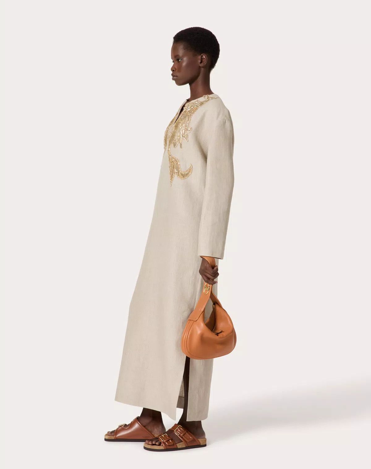 Valentino oc11z0725 Size:OS/ Small Go-Hobo Bag in Almond Beige Size ONE SIZE - 8 Thumbnail