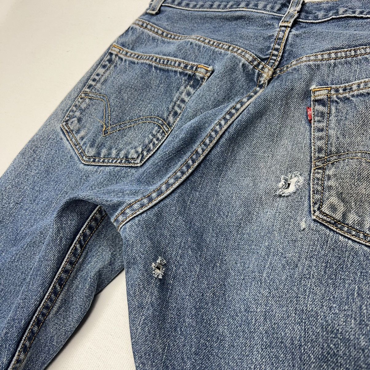 Levi's × Vintage Levis 505 Jeans Blue Straight Regular Fit Distressed Y2K Size US 34 / EU 50 - 13 Thumbnail