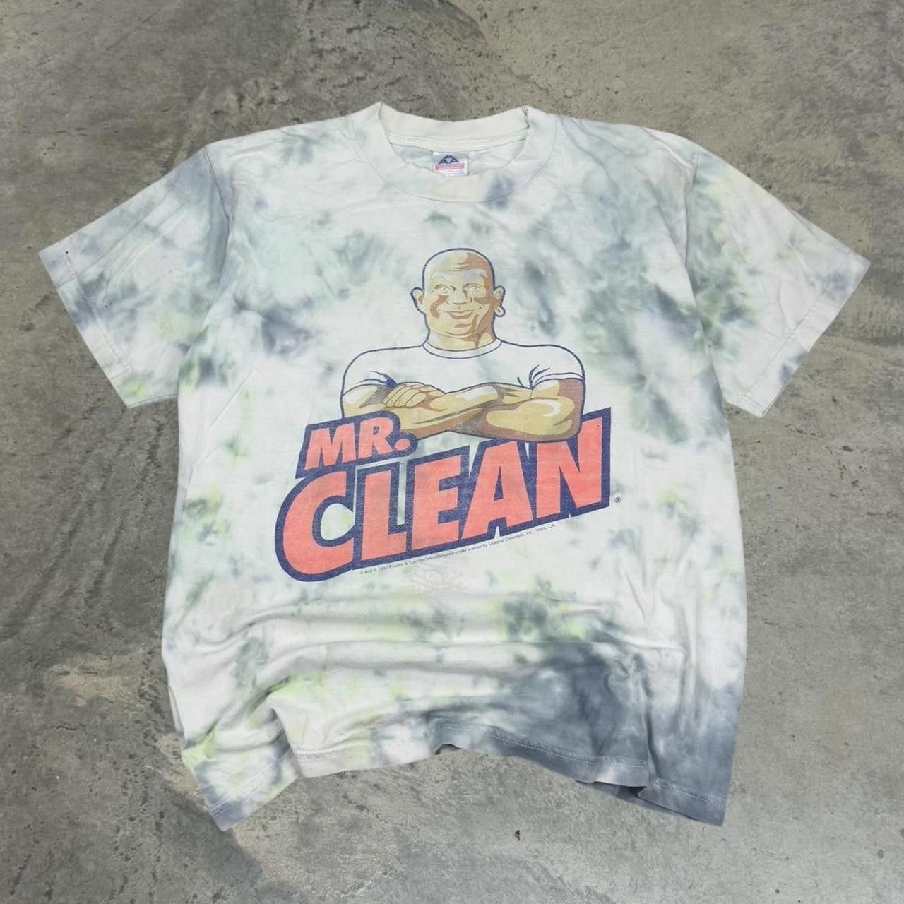 Alstyle × Vintage Vintage 1997 Belton Mr. Clean Tie-Dye T-Shirt Size US L / EU 52-54 / 3 - 1 Thumbnail
