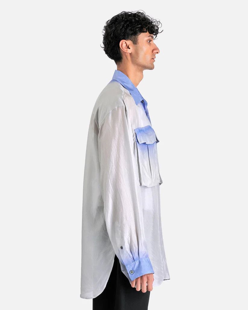 Dries Van Noten o1s1v1r1oon0925 Calander Tris Shirt in Blue Size US S / EU 44-46 / 1 - 4 Thumbnail