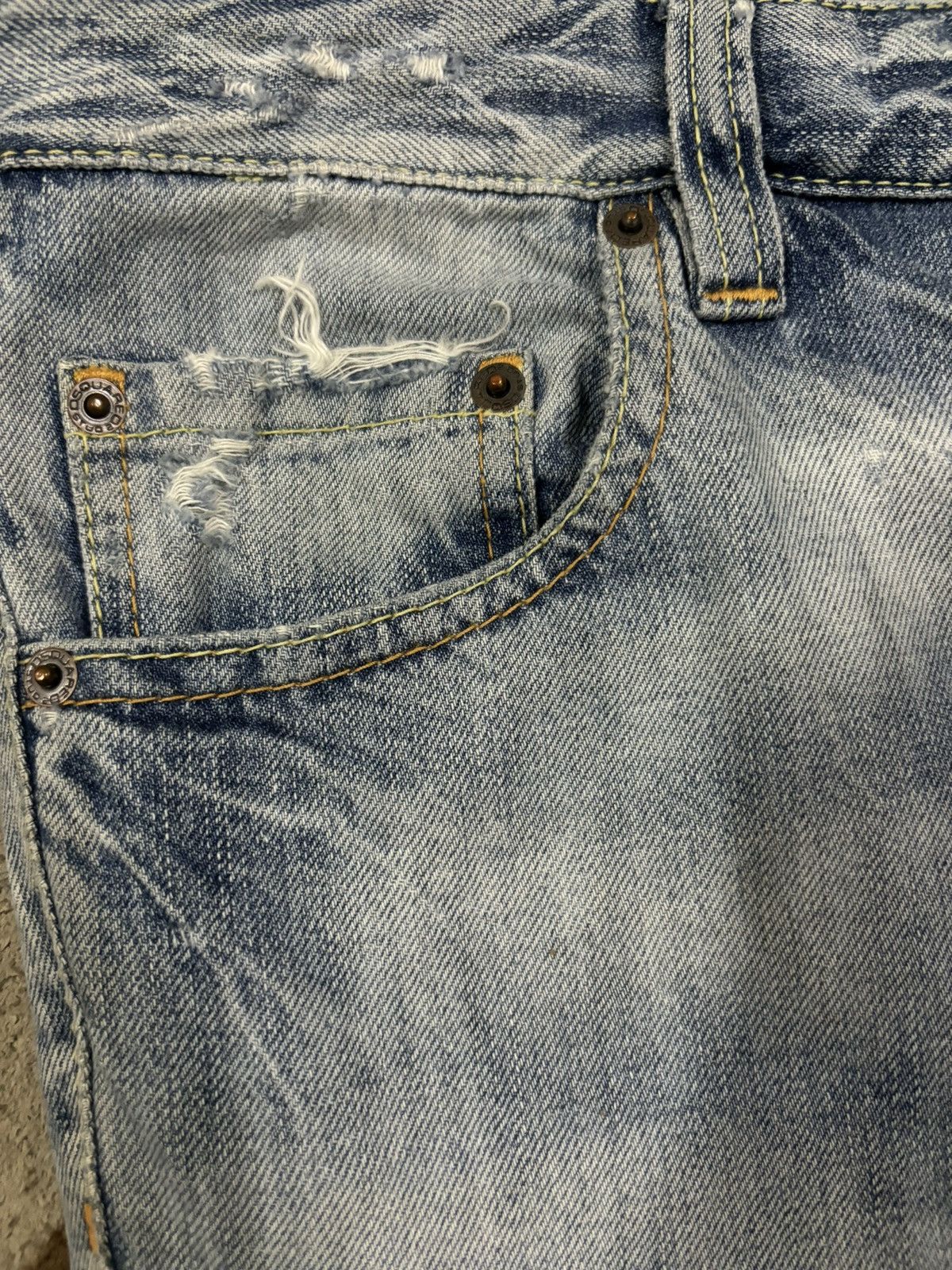 Dsquared2 Vintage Dsquared2 Sashiko Stitched Distressed Grunge Jeans Size US 31 - 5 Thumbnail